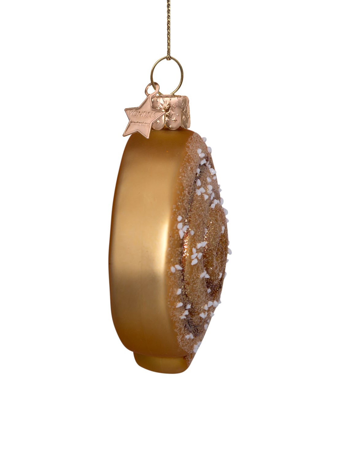 Vondels Cinnamonroll kersthanger 8 cm - detail 4 bruin