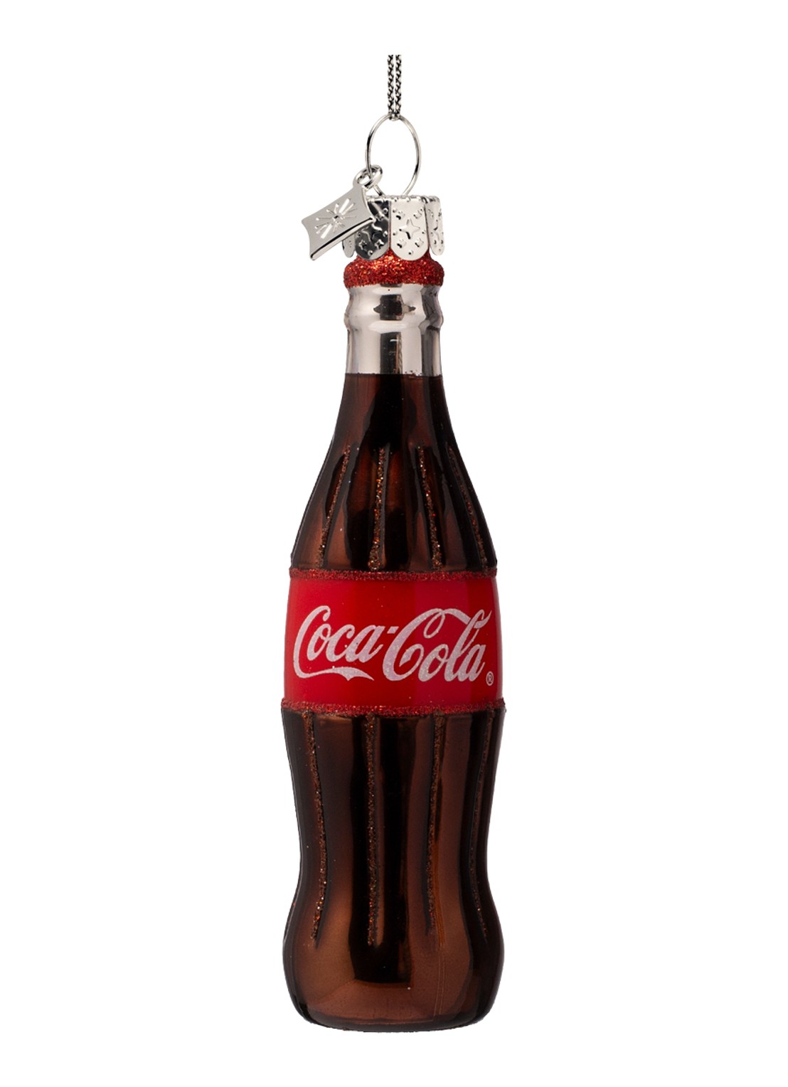 Vondels Coca Cola Fles kersthanger 12 cm - achterkant 3 bruin