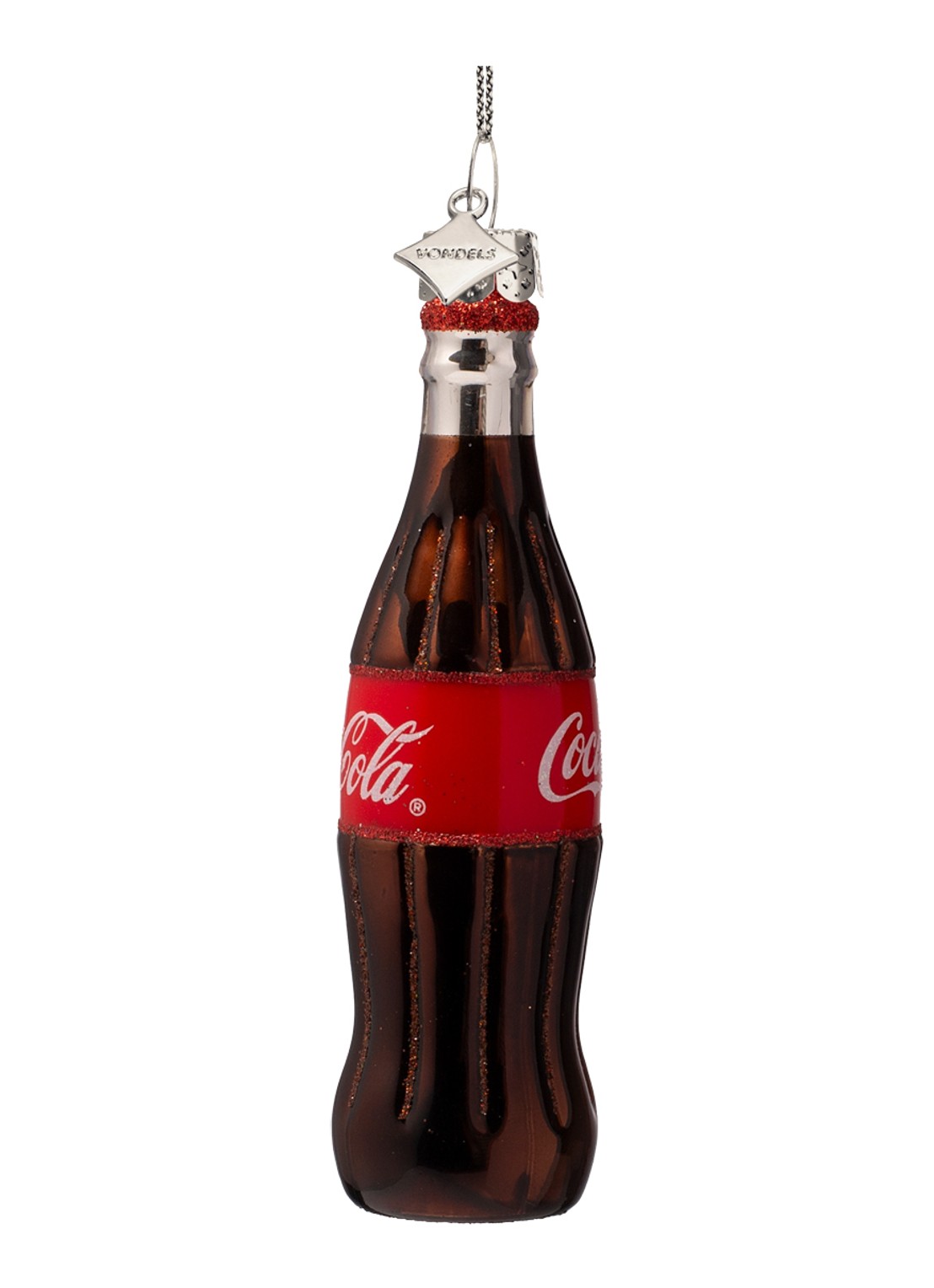Vondels Coca Cola Fles kersthanger 12 cm - voorkant 2 bruin