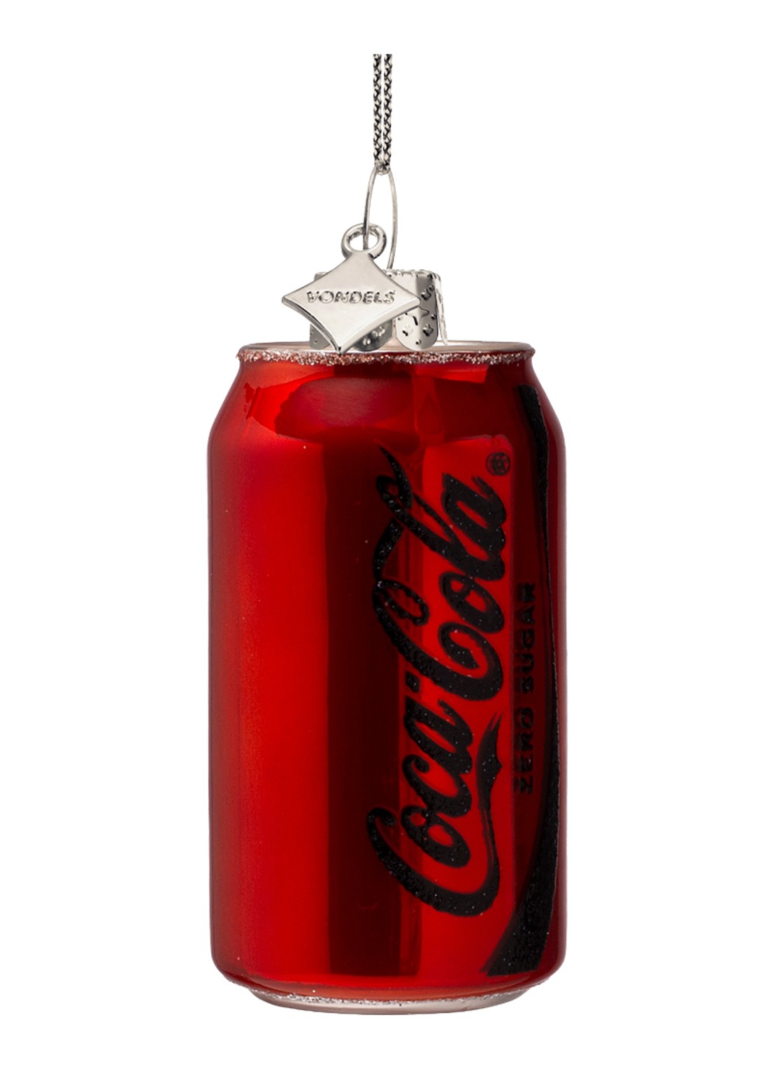 Vondels Coca Cola Zero blik 8 cm - voorkant donkerrood