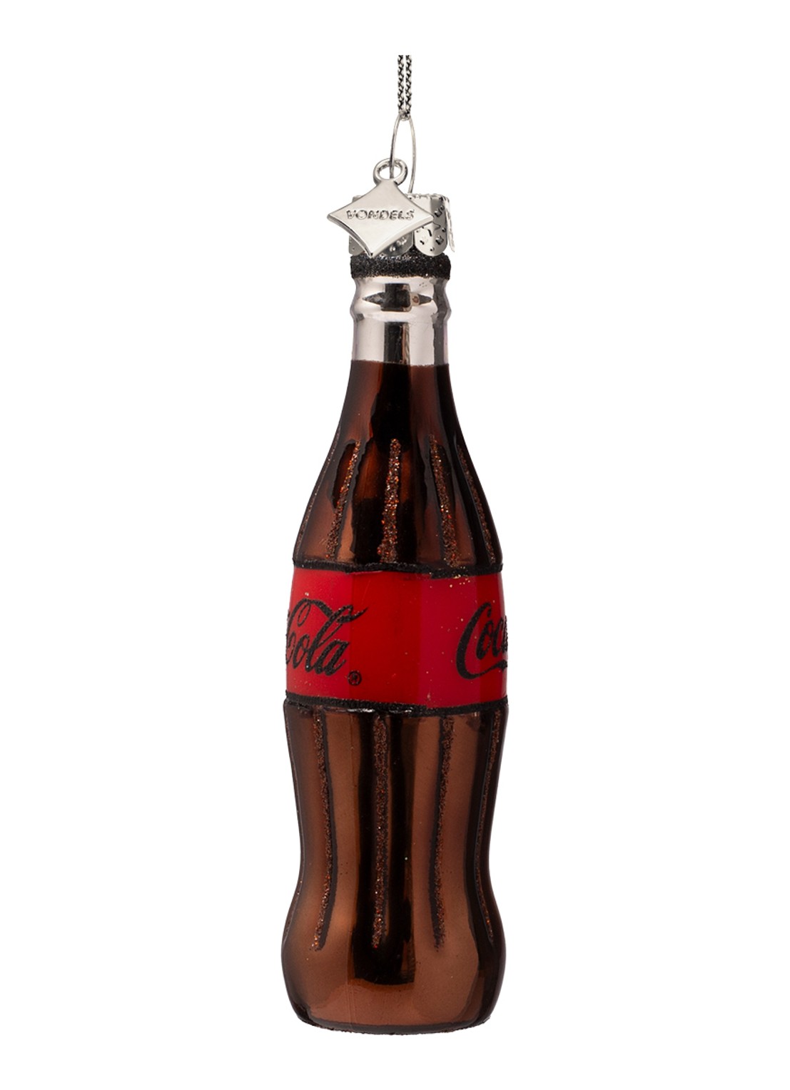 Vondels Coca Cola Zero kersthanger 12 cm - detail bruin