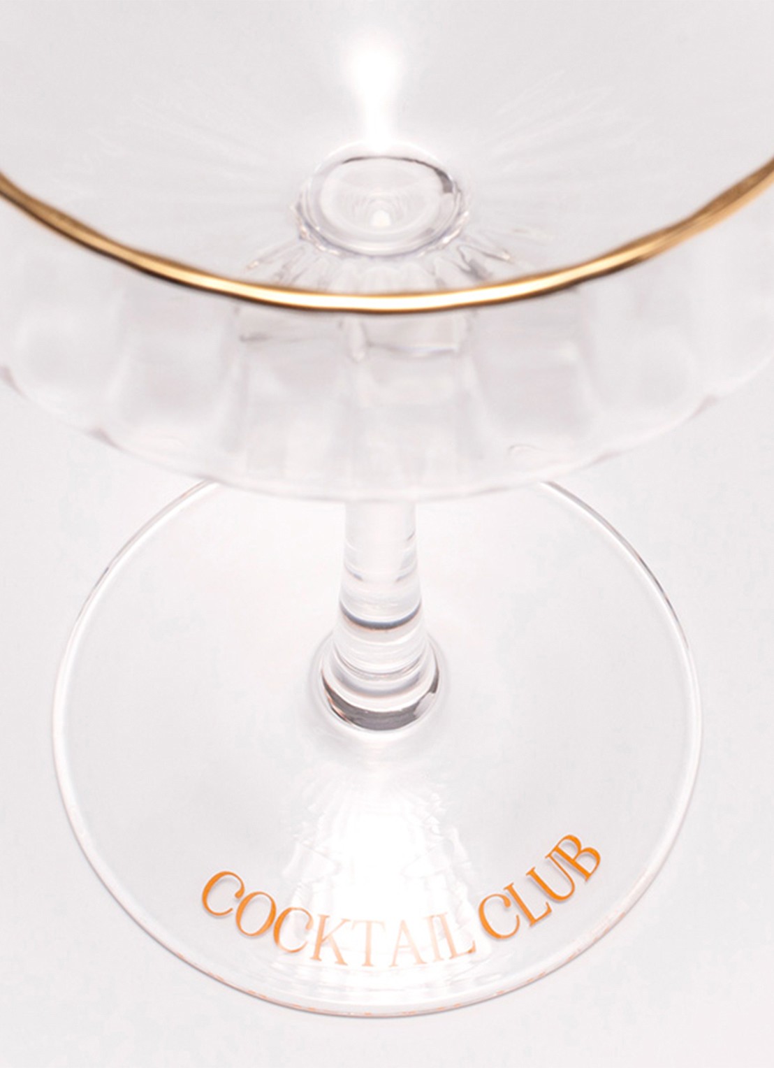 Vondels Cocktail Club cocktailglas - voorkant transparant