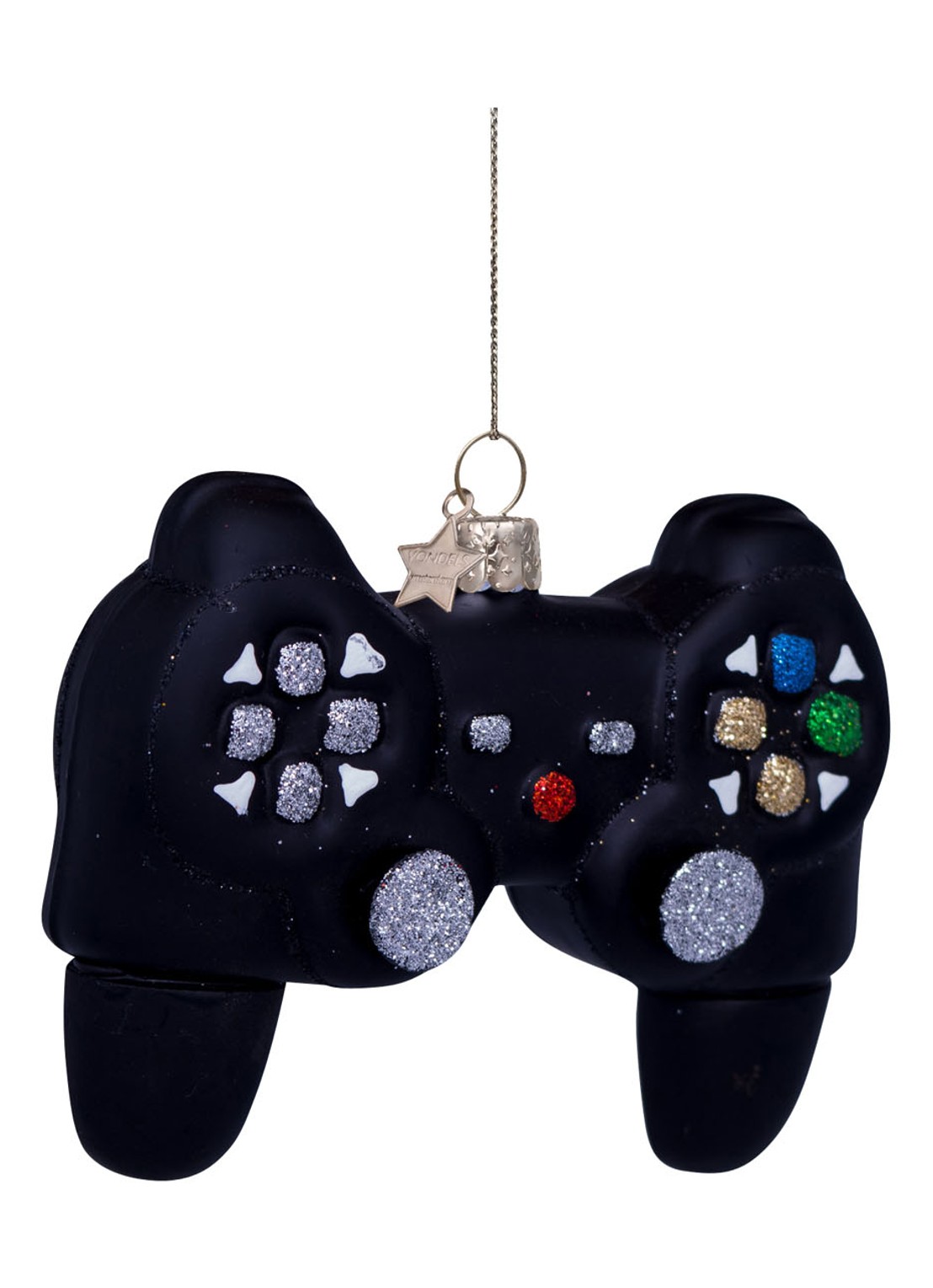 Vondels Controller kersthanger 8 cm - detail 4 zwart