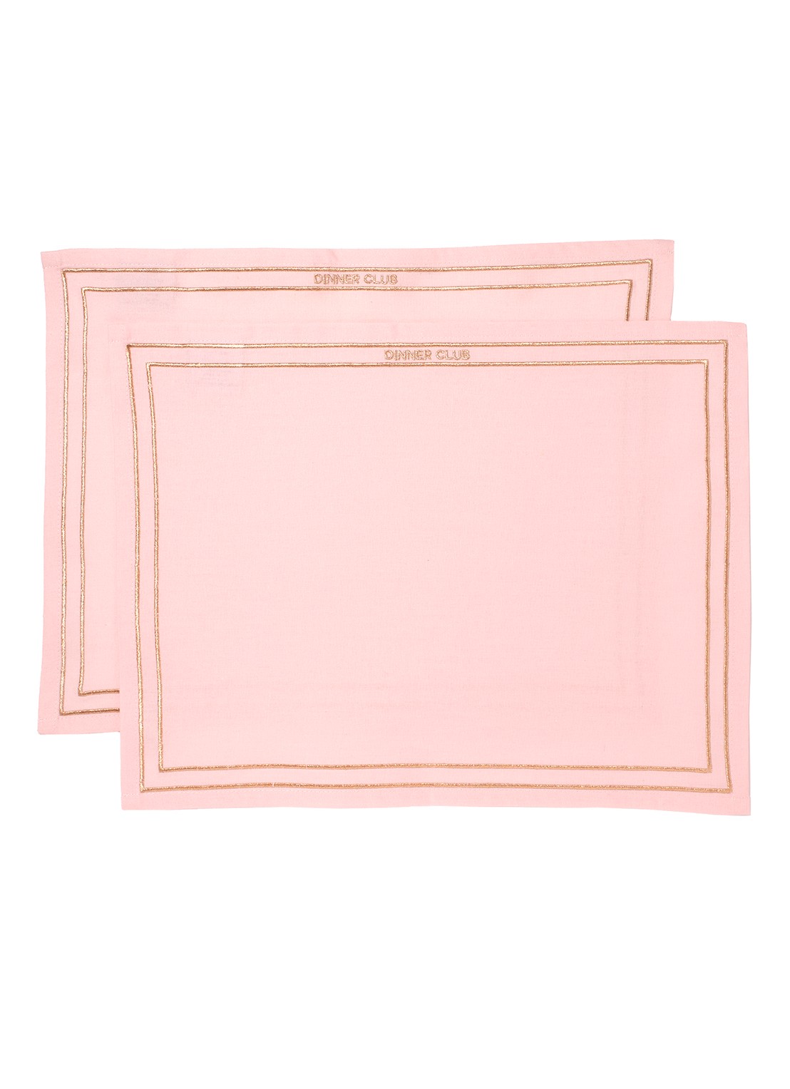Vondels Dinner Club placemat 42 x 32 cm set van 2 - voorkant roze