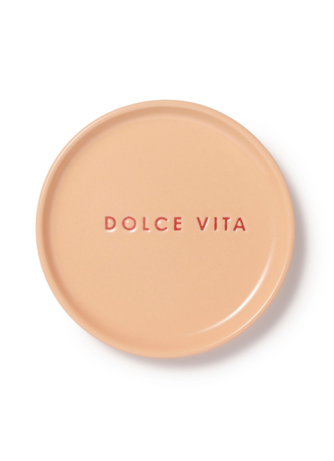 Vondels Dolce Vita gebaksbordje 8,5 cm - voorkant 2 zalmroze