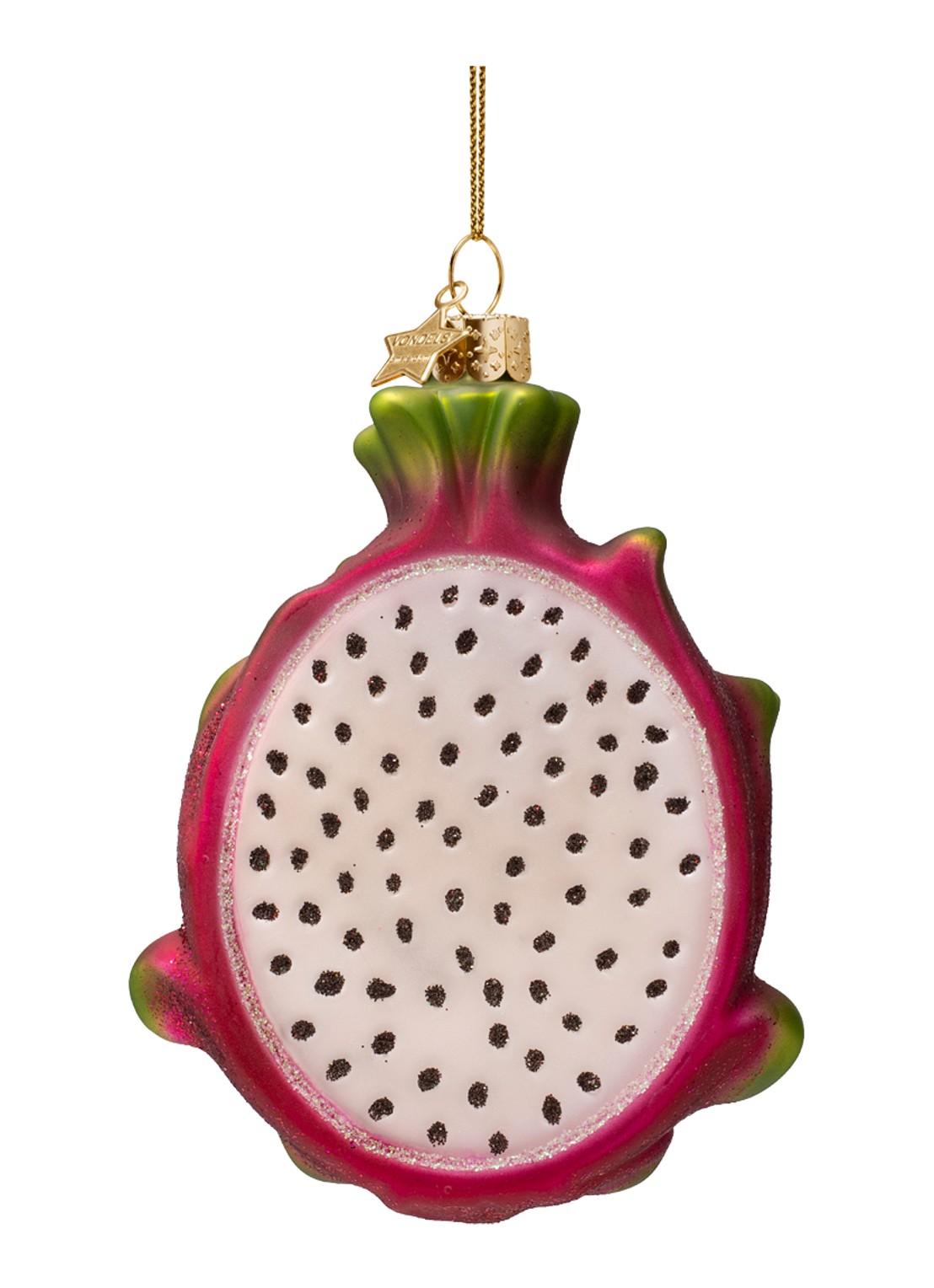 Vondels Drakenfruit kersthanger 10 cm - detail 5 roze