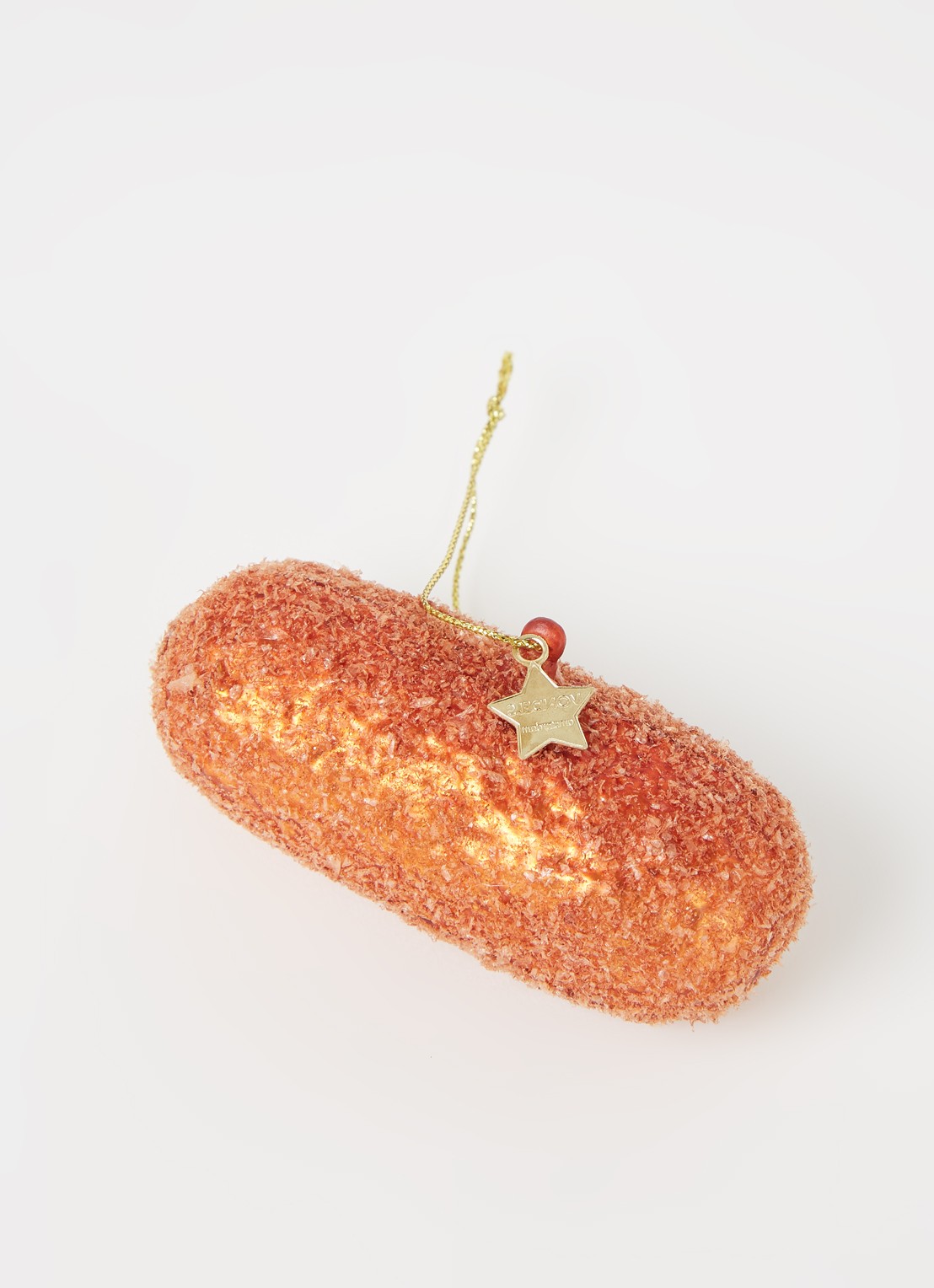 Vondels Dutch Kroket kersthanger 10 cm - detail 3 oranjerood