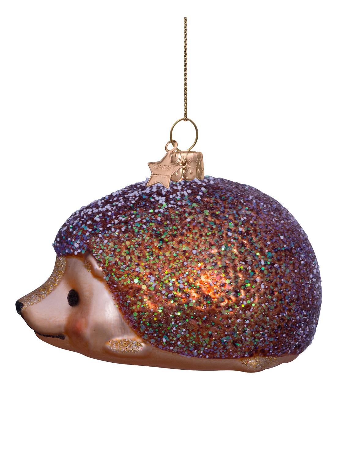 Vondels Egel kersthanger 6 cm - detail 5 multicolor