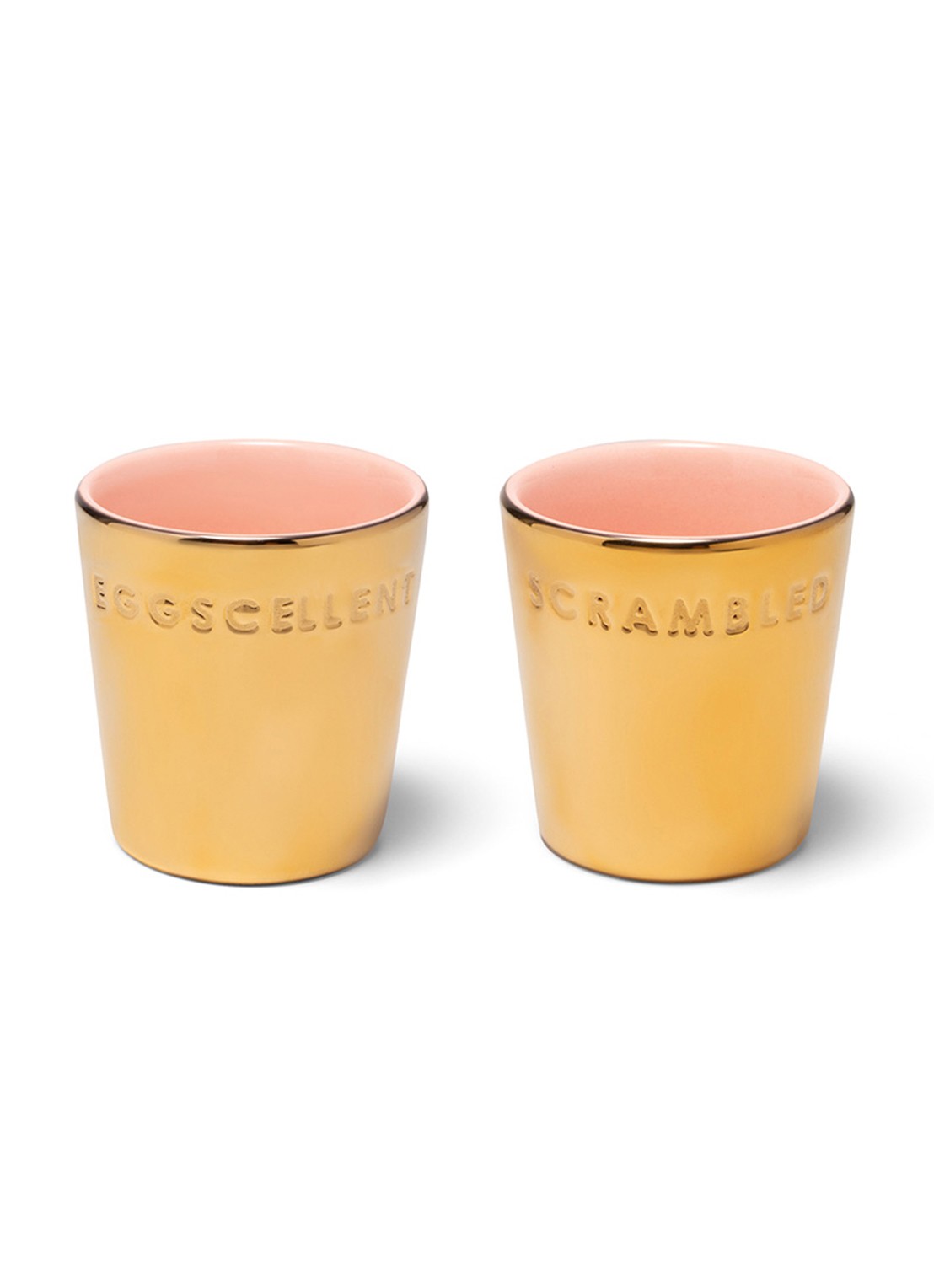 Vondels Eierdop 4,5 cm set van 2 - voorkant goud