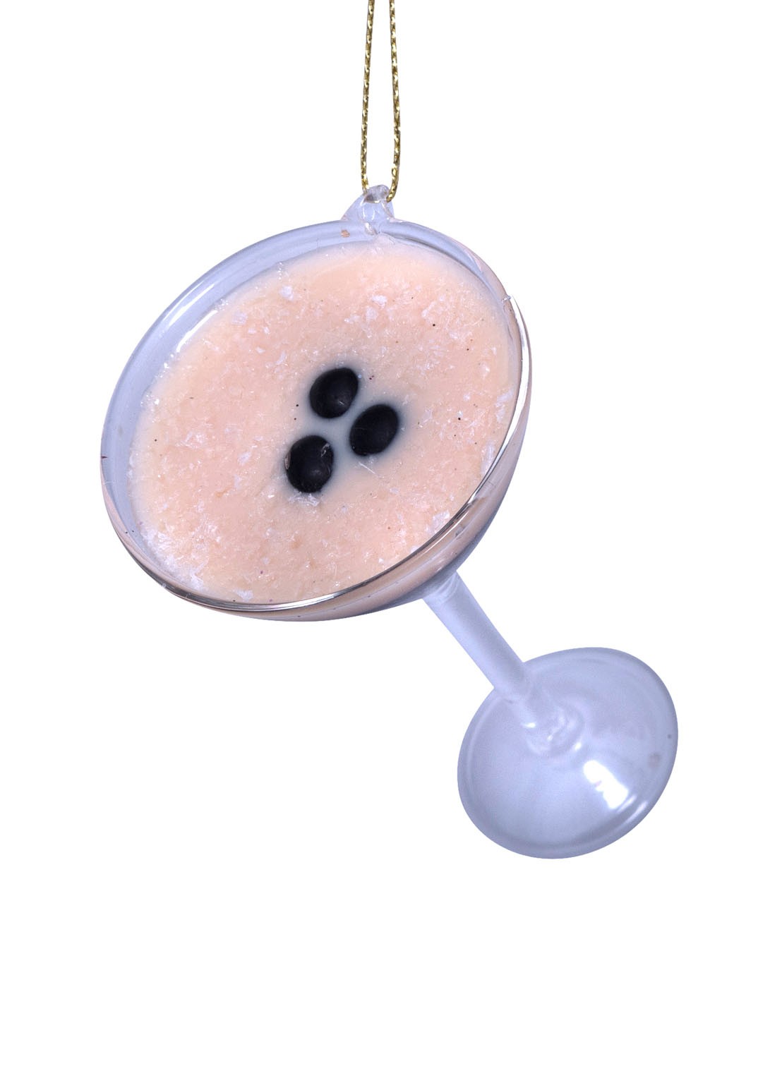 Vondels Espresso Martini kersthanger 9 cm - detail donkerbruin