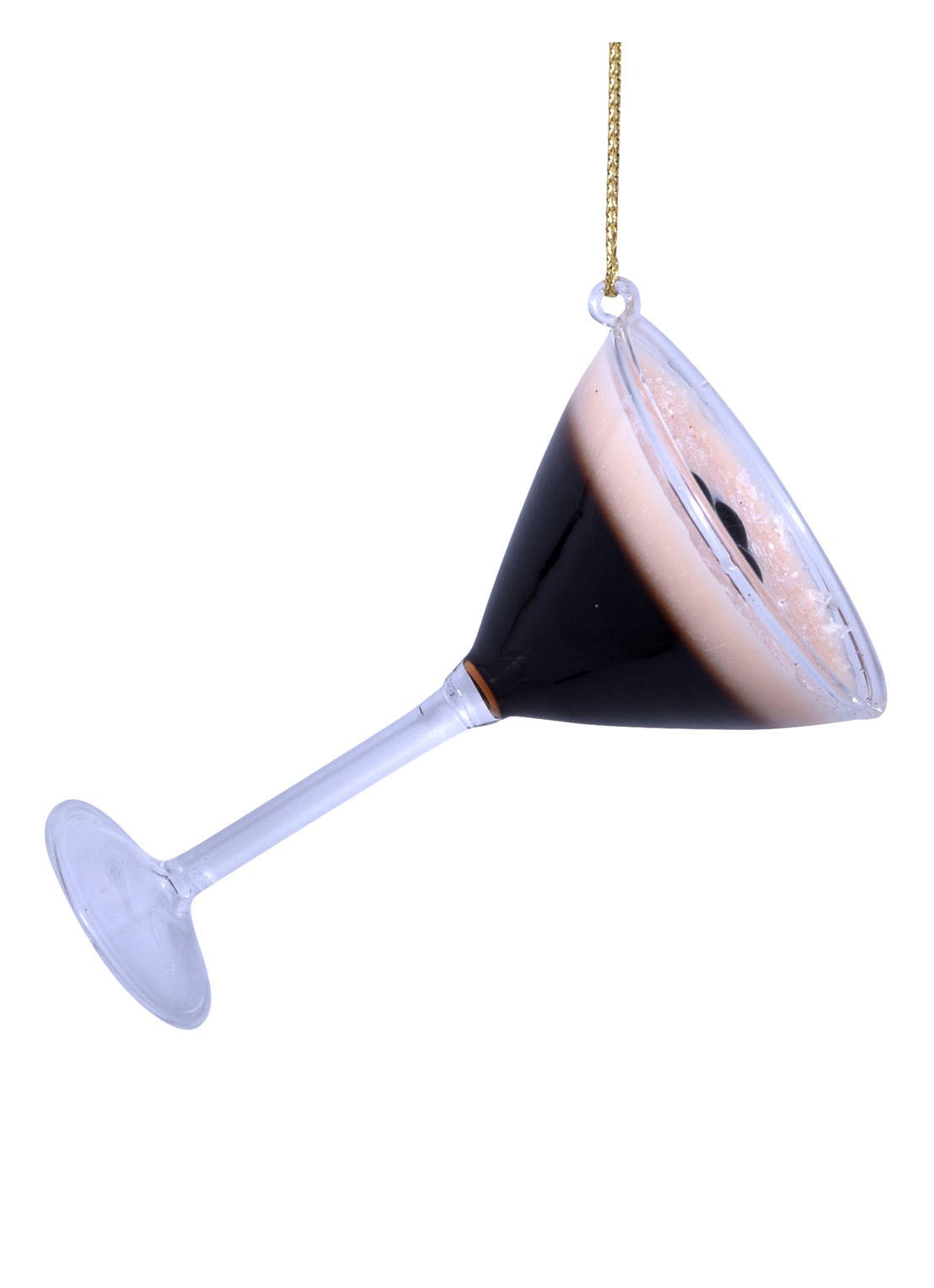 Vondels Espresso Martini kersthanger 9 cm - voorkant 4 donkerbruin