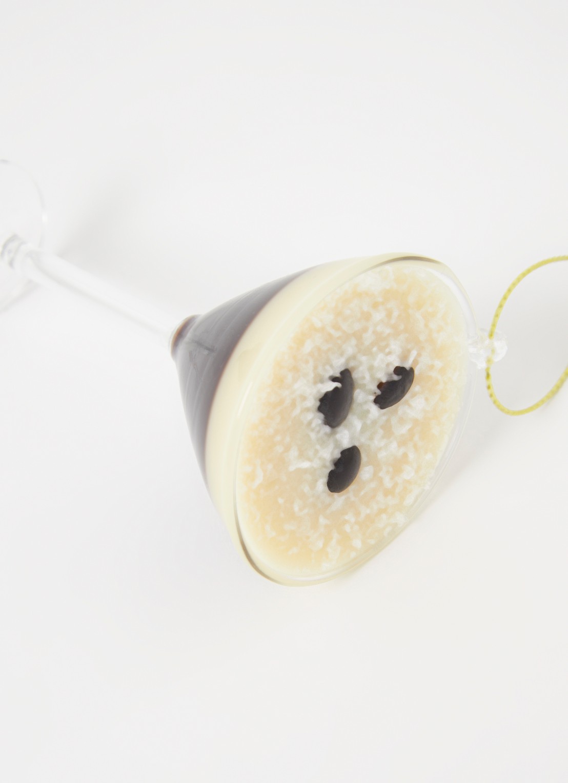Vondels Espresso Martini kersthanger 9 cm - detail donkerbruin
