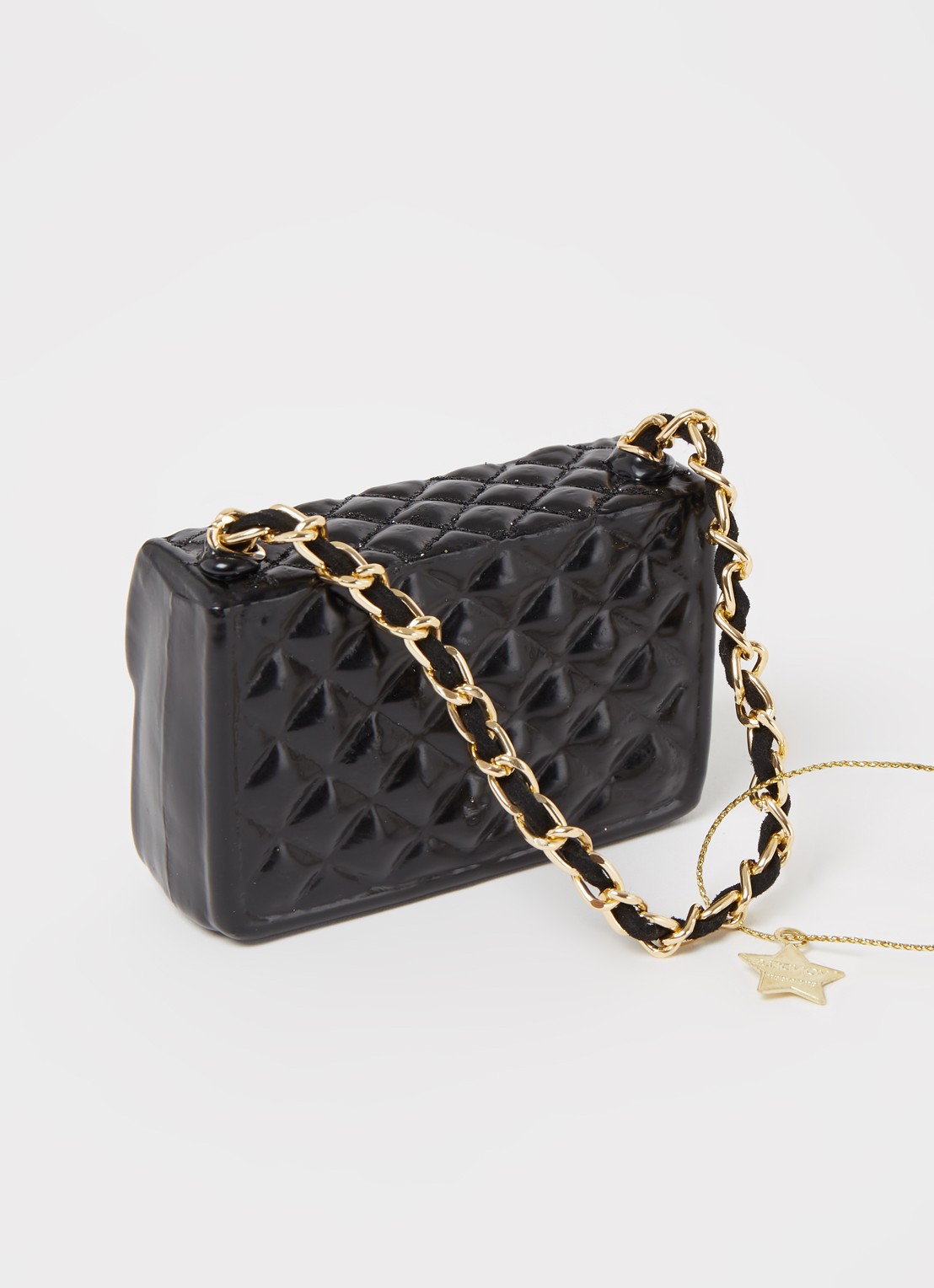 Vondels Fashion Bag kersthanger 7 cm - detail 3 zwart