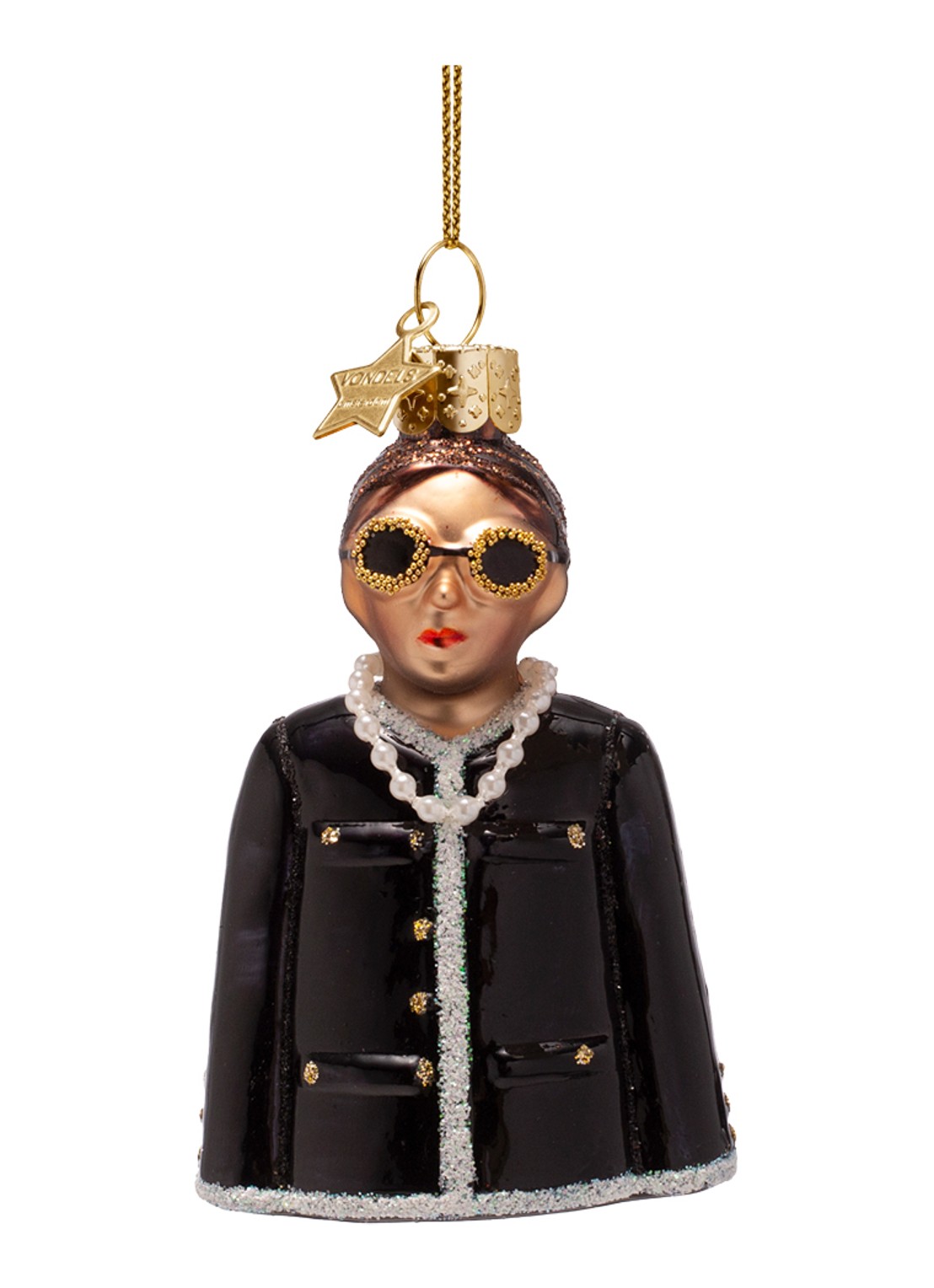 Vondels Fashion dame 8,5 cm - voorkant 3 zwart