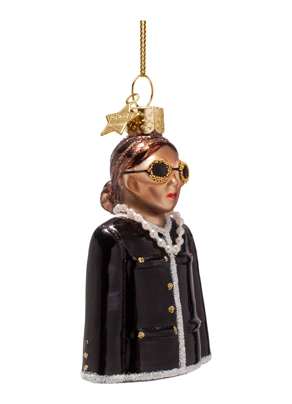 Vondels Fashion dame 8,5 cm - voorkant 4 zwart