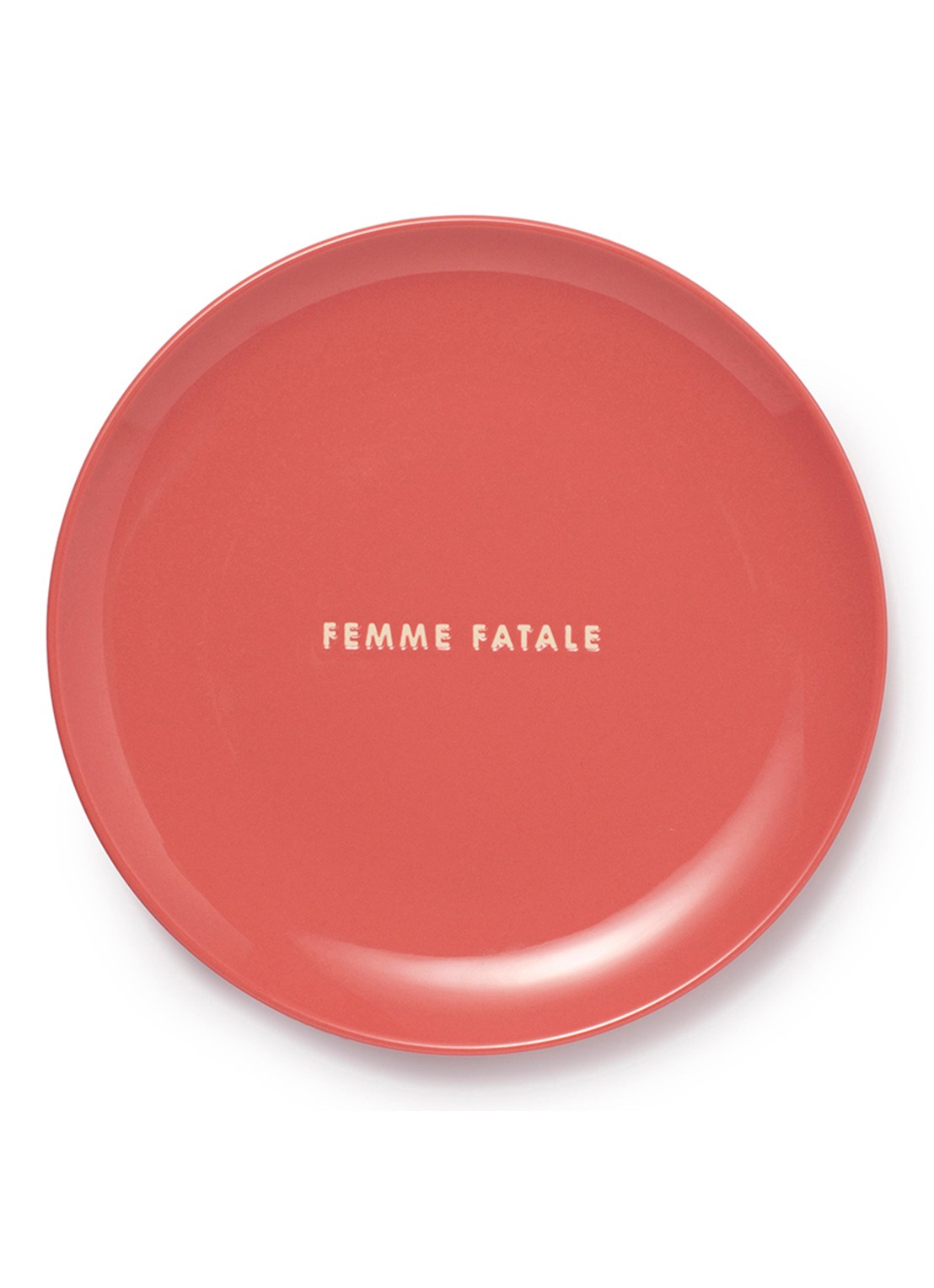 Vondels Femme Fatale ontbijtbord 22 cm - voorkant koraal