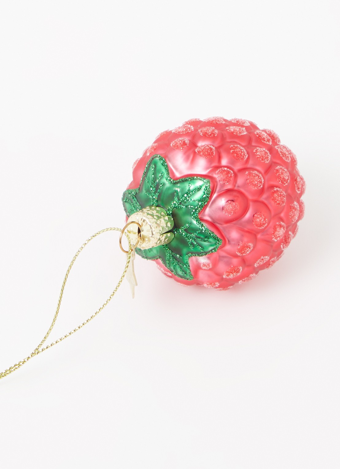 Vondels Framboos kersthanger 7 cm - detail roze