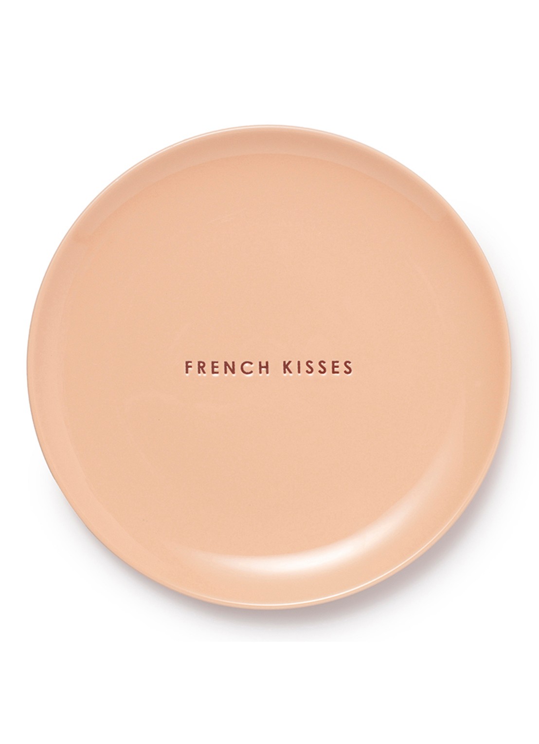 Vondels French Kisses ontbijtbord 22 cm - voorkant zalmroze