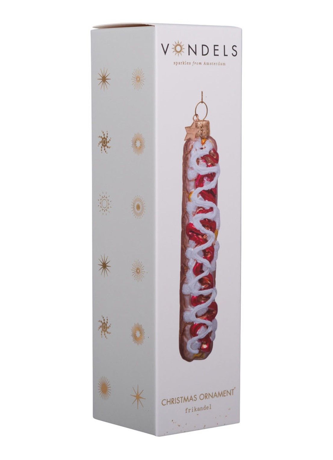 Vondels Frikandel Speciaal kersthanger 10 cm - detail 4 multicolor