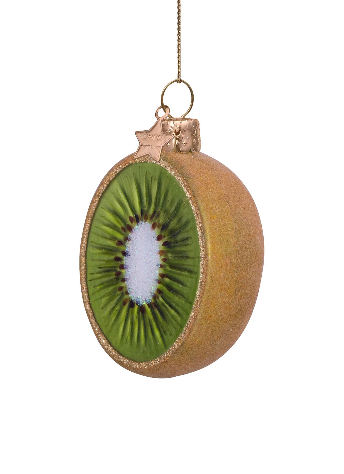 Vondels Fruit Kiwi kersthanger 7 cm - detail 4 multicolor