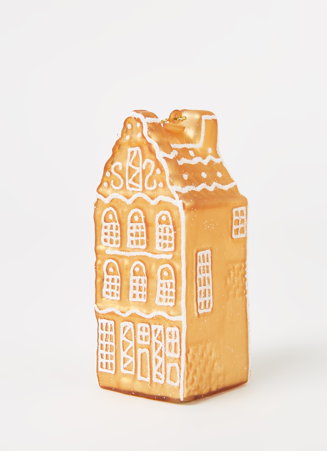 Vondels Ginger Bread Canal House kersthanger 8,5 cm - detail orange