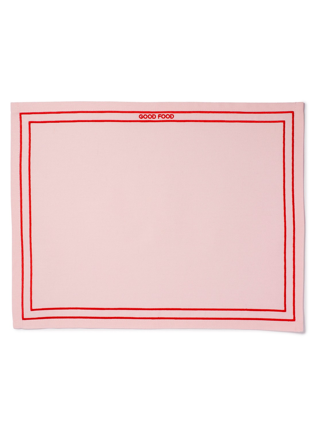 Vondels Good Food placemat 42 x 32 cm set van 2 - detail roze