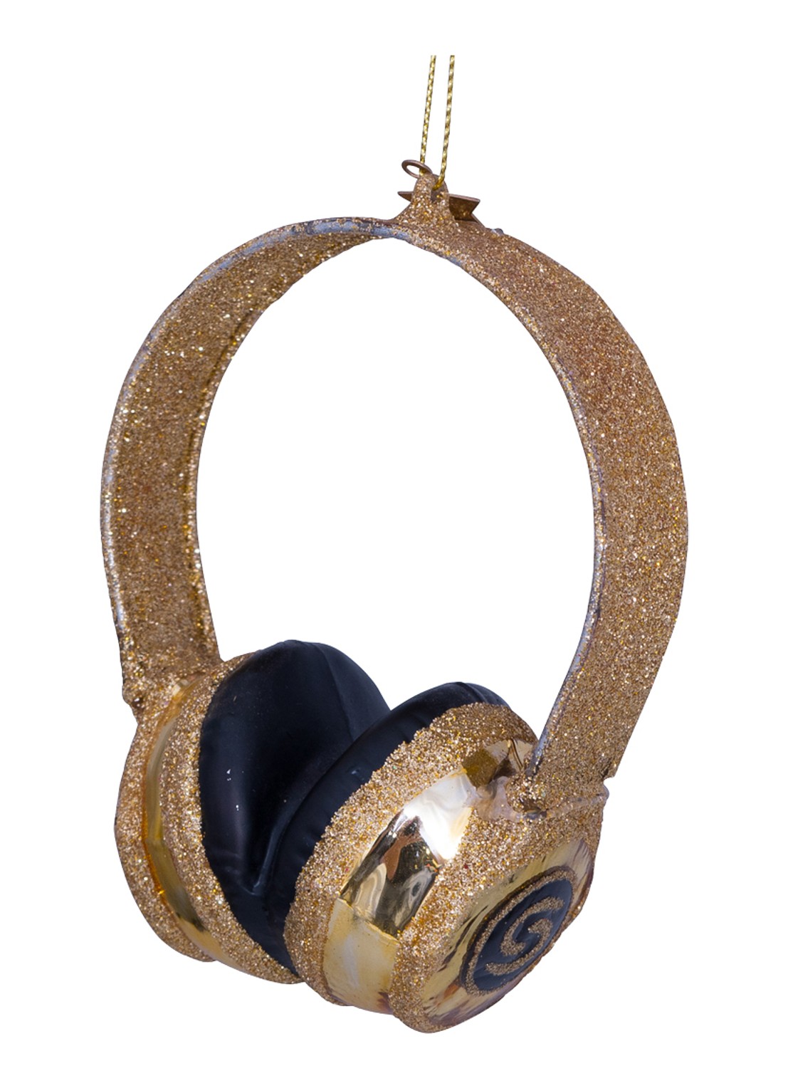 Vondels Gouden koptelefoon 12 cm - achterkant goud