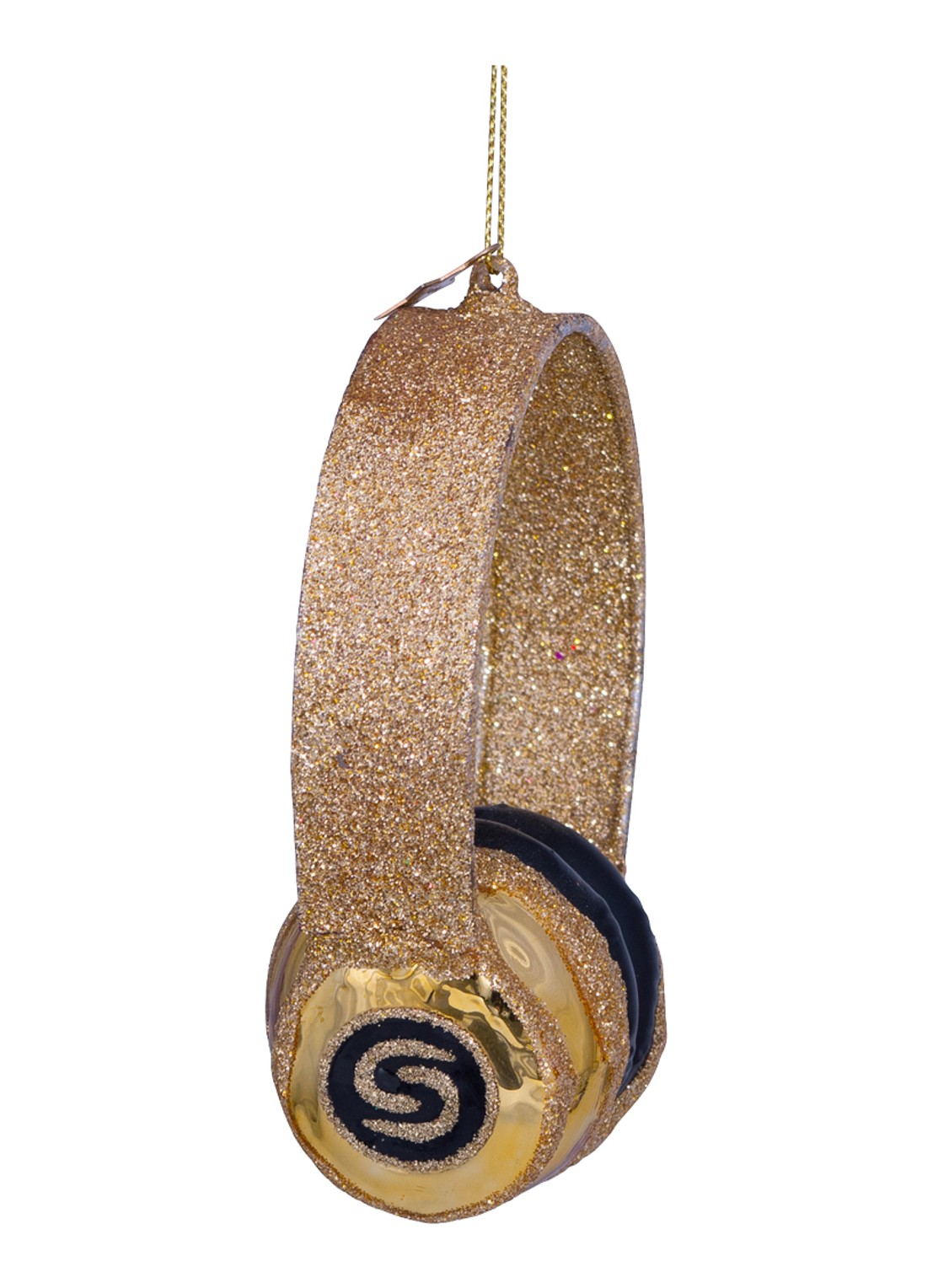 Vondels Gouden koptelefoon 12 cm - voorkant 2 goud