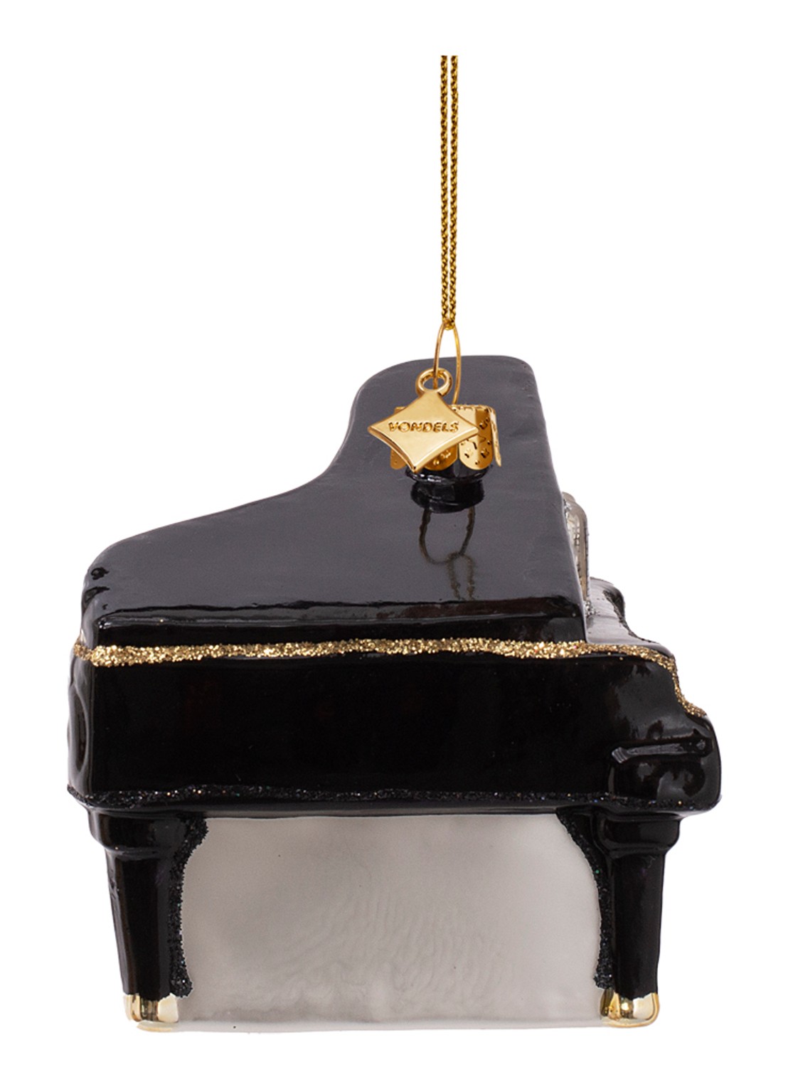 Vondels Grand Piano kersthanger 7,5 cm - detail 4 zwart