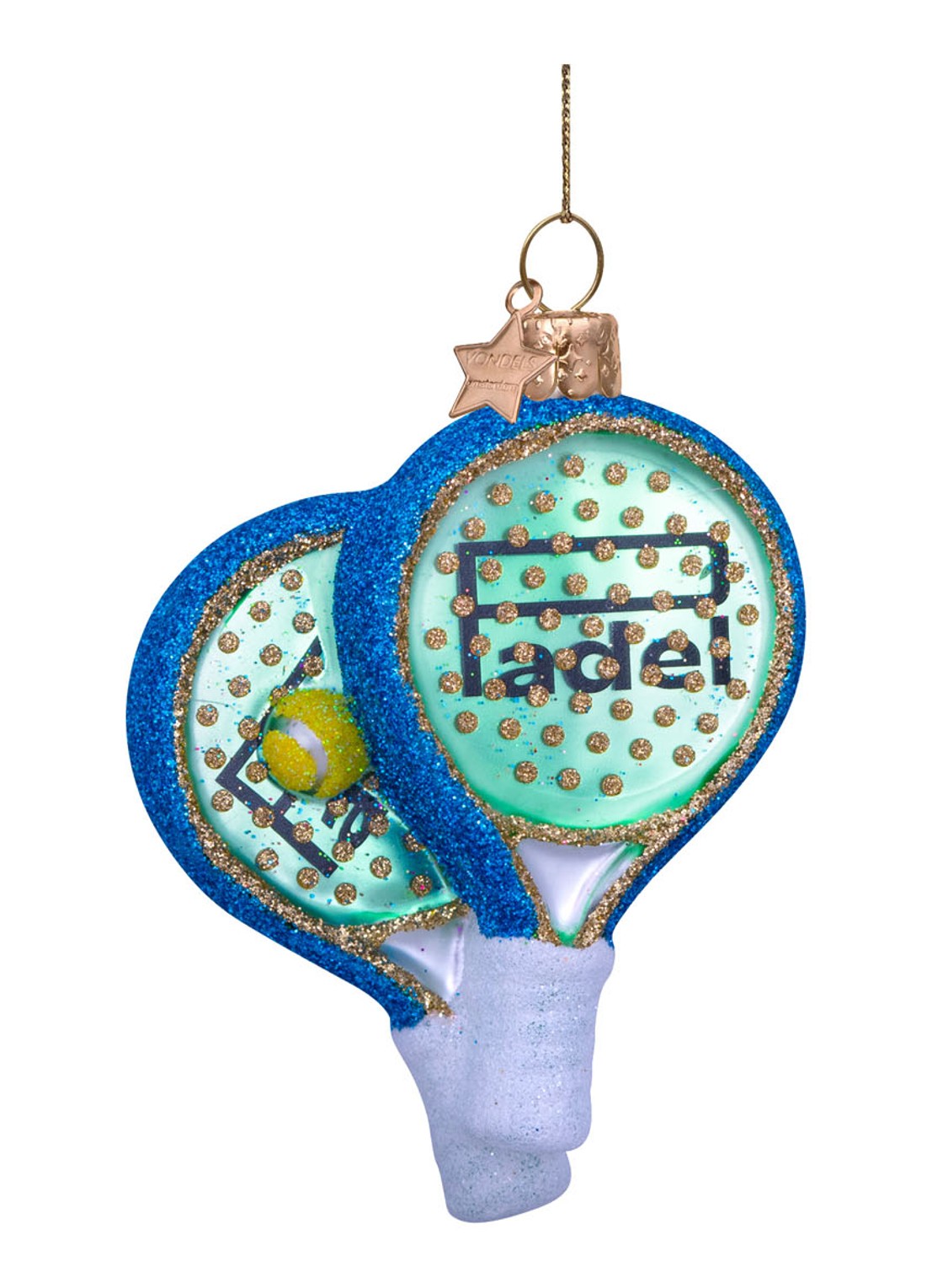 Vondels green padel racket H9cm - voorkant 4 multicolor