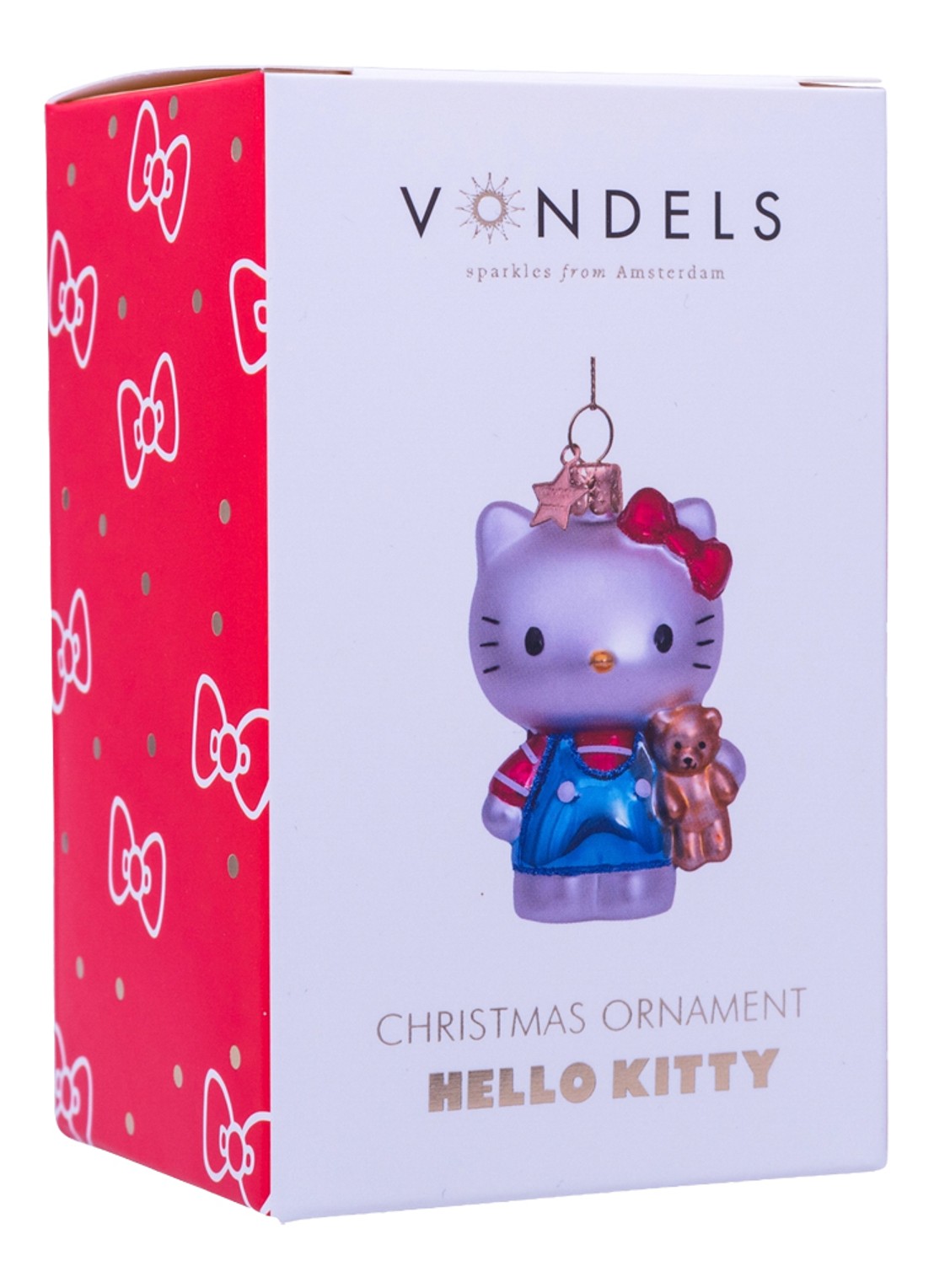 Vondels Hello Kitty kersthanger 9 cm - detail 2 blauw