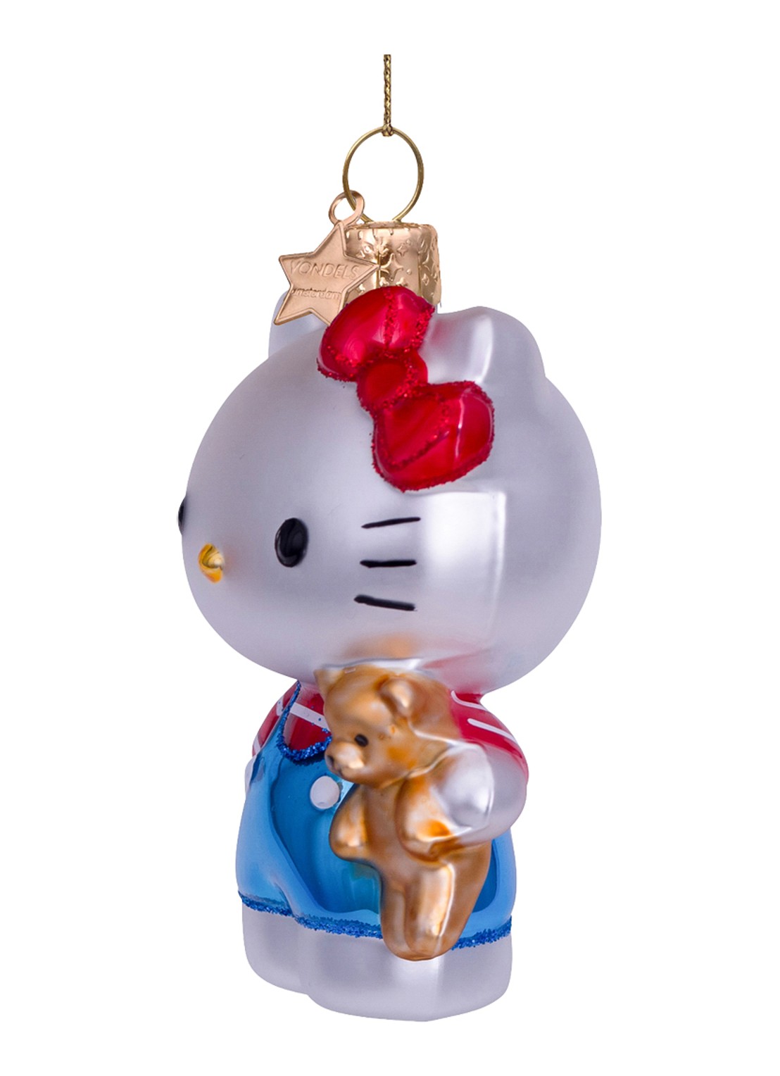 Vondels Hello Kitty kersthanger 9 cm - voorkant 5 blauw