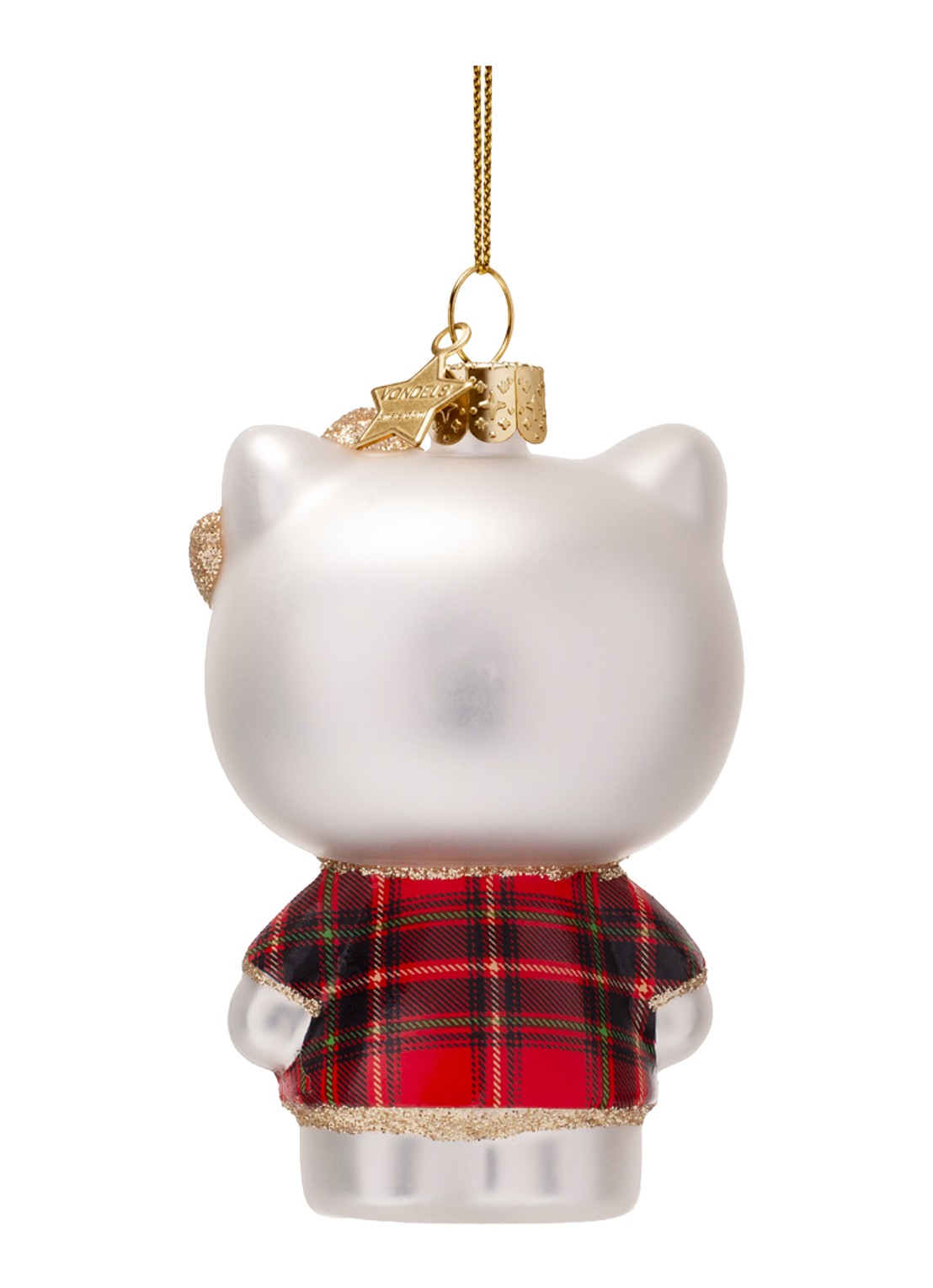 Vondels Hello Kitty kersthanger 9 cm - achterkant 3 rood