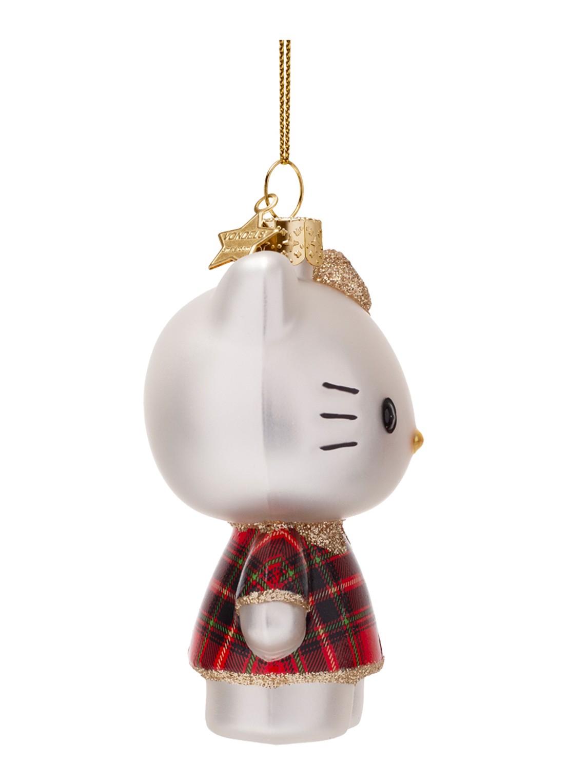 Vondels Hello Kitty kersthanger 9 cm - voorkant 2 rood