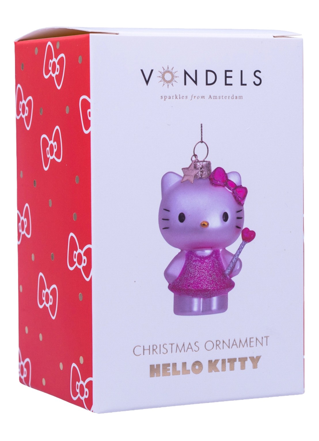 Vondels Hello Kitty met toverstaf kersthanger 9 cm - detail 3 roze