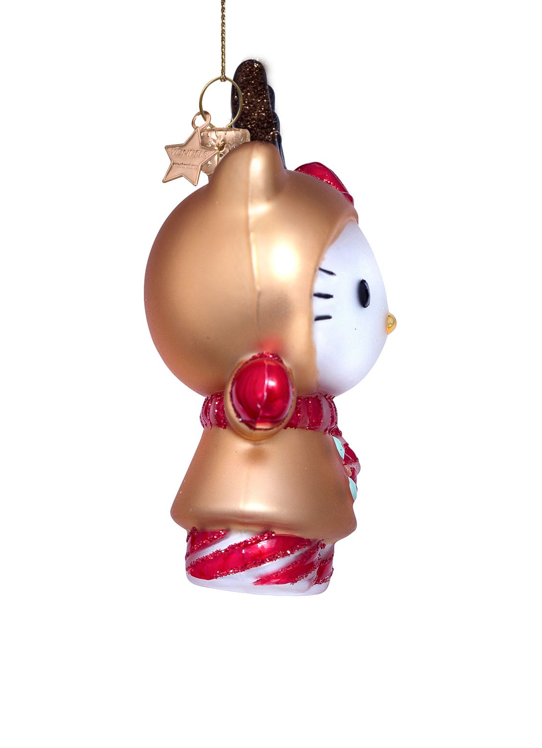Vondels Hello Kitty rendier 10 cm - detail 3 goud