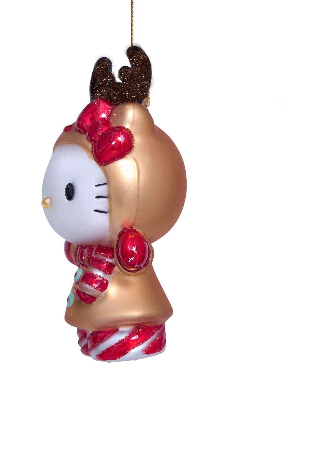 Vondels Hello Kitty rendier 10 cm - detail 4 goud