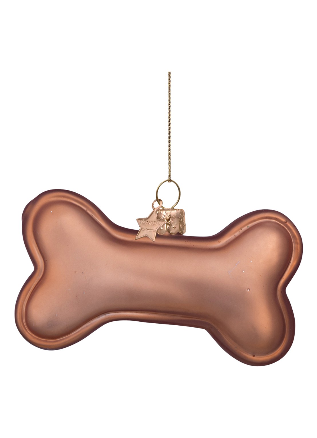Vondels Hondenbot kersthanger 5 cm - achterkant 5 bruin