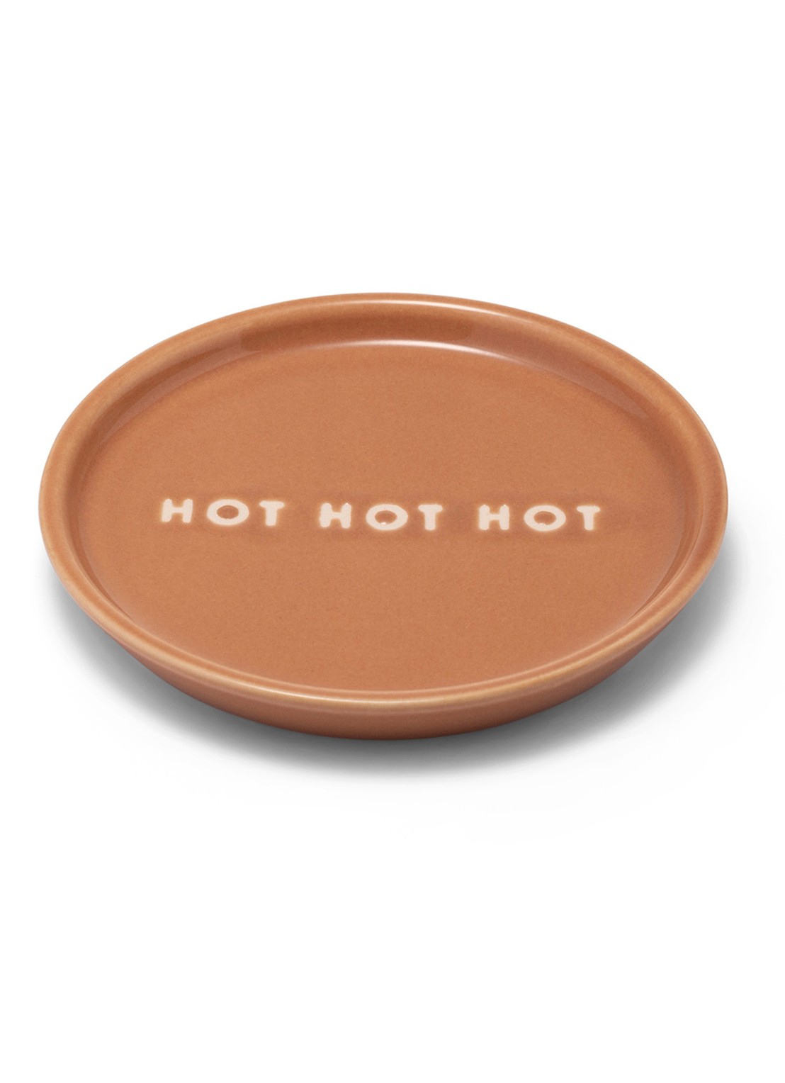 Vondels Hot Hot Hot gebaksbordje 8,5 cm - voorkant bruin