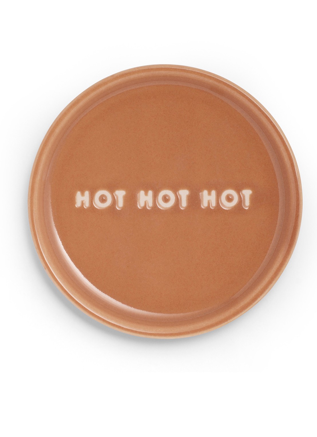 Vondels Hot Hot Hot gebaksbordje 8,5 cm - voorkant 2 bruin