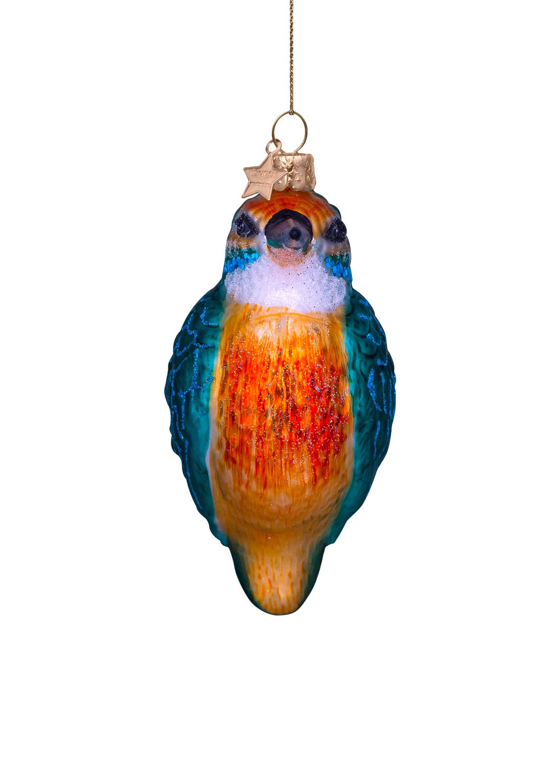 Vondels IJsvogel kersthanger 10 cm - detail 3 multicolor