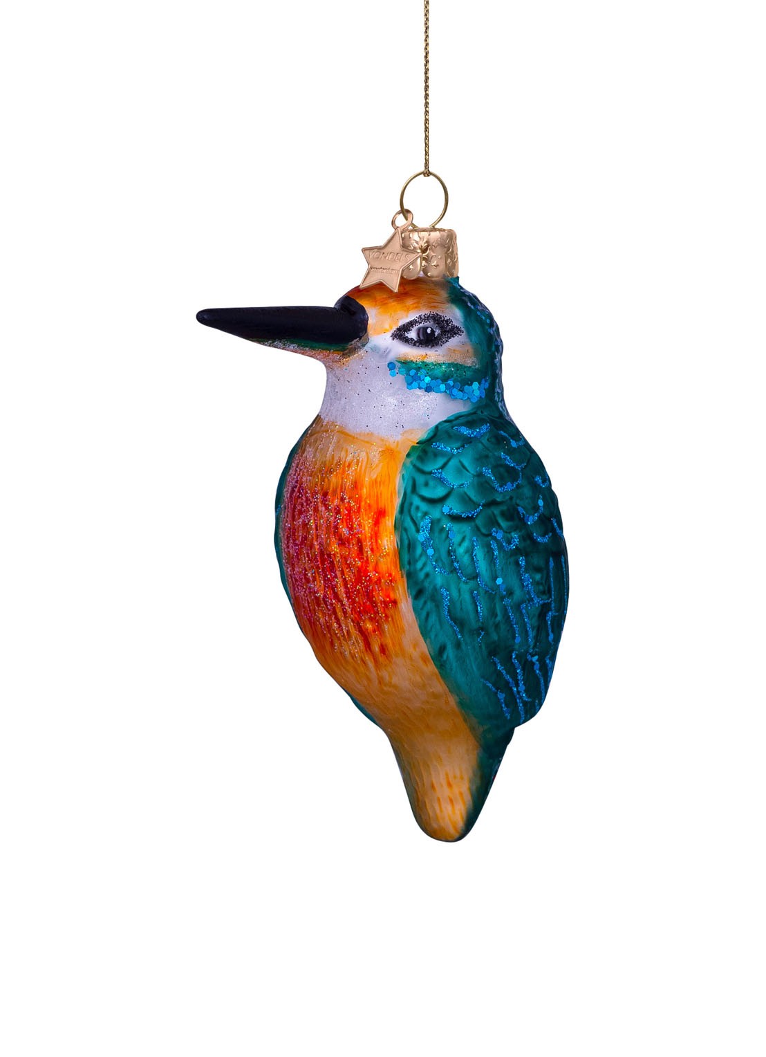 Vondels IJsvogel kersthanger 10 cm - detail 4 multicolor