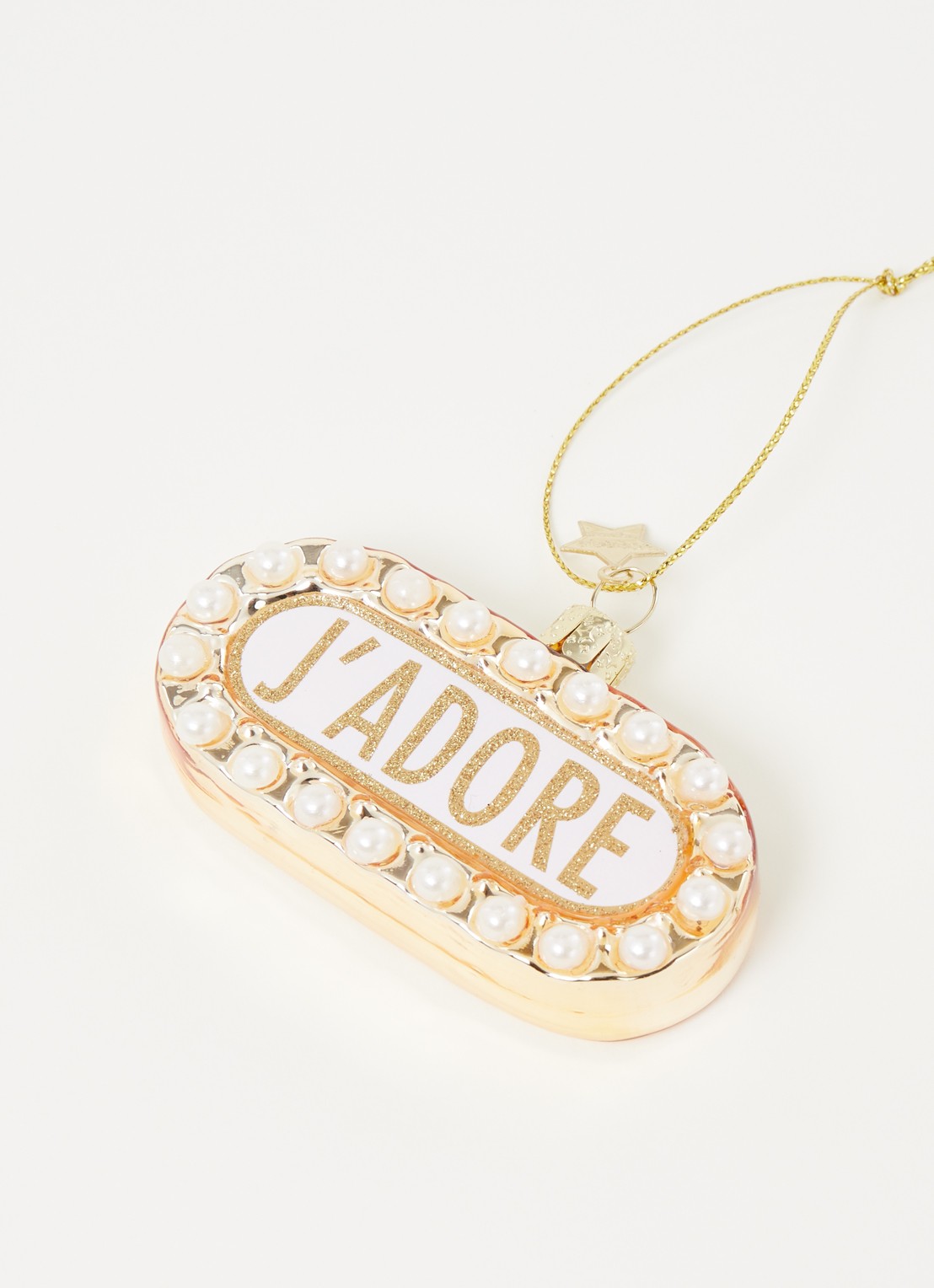 Vondels J'ADORE kersthanger 8,5 cm - detail 3 goud