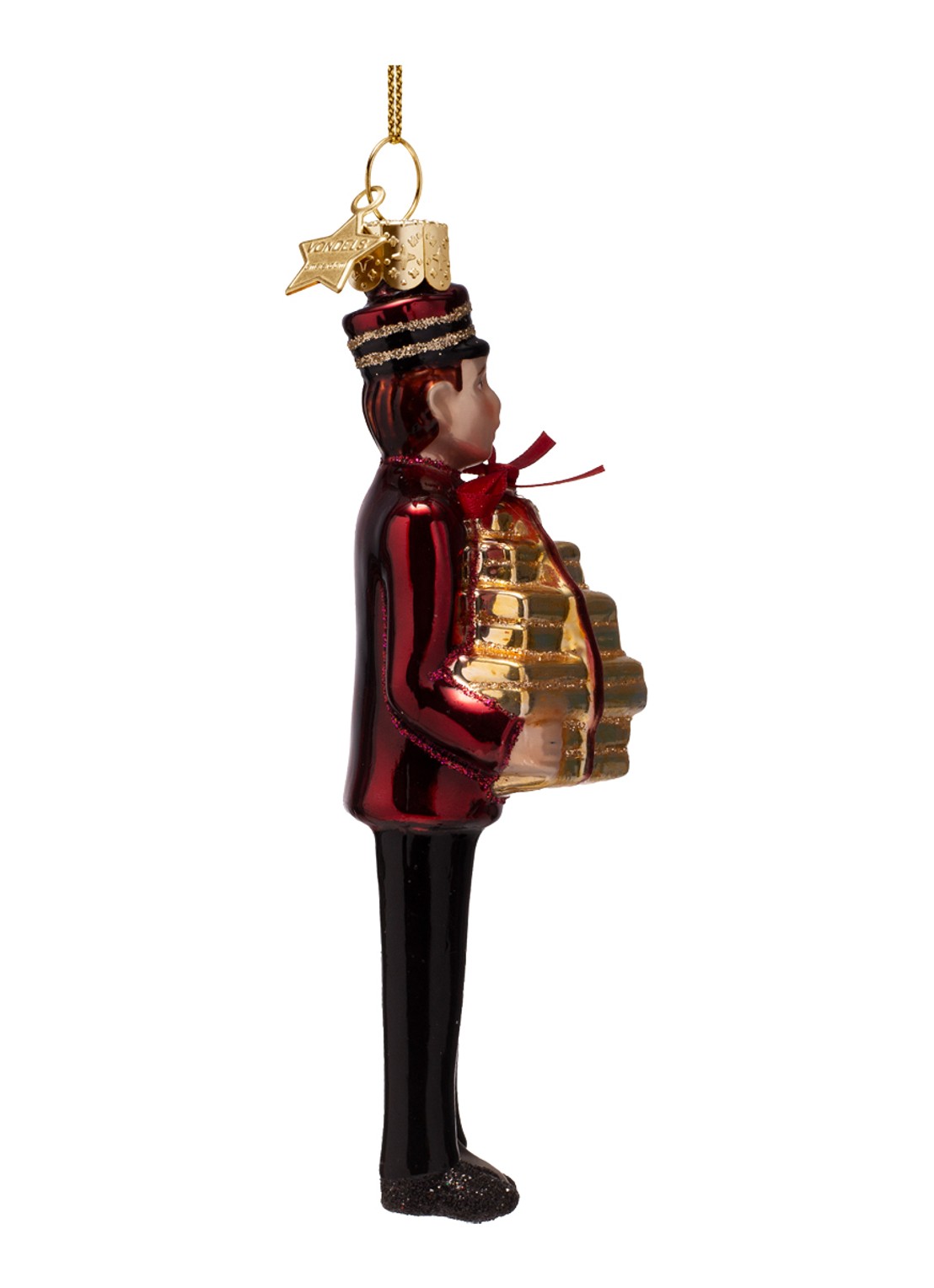 Vondels Jongen met Cadeautjes 13,5 cm - voorkant 3 goud