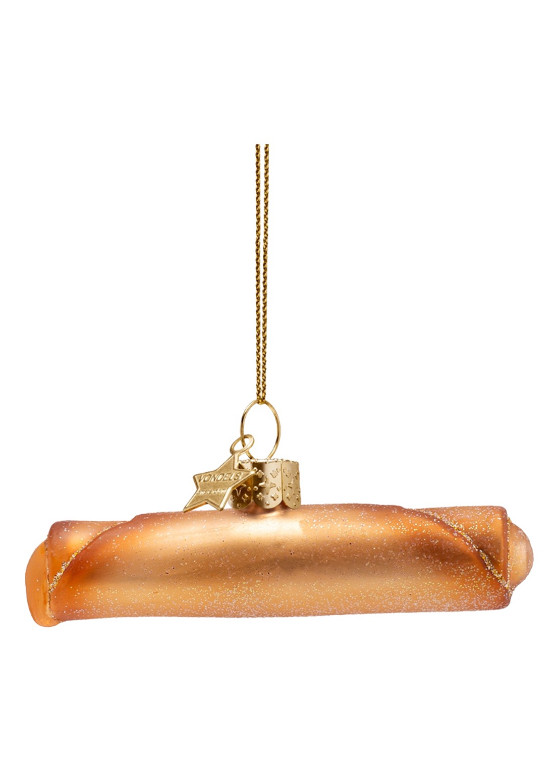 Vondels Kaastengel kersthanger 3 cm - achterkant 3 goud