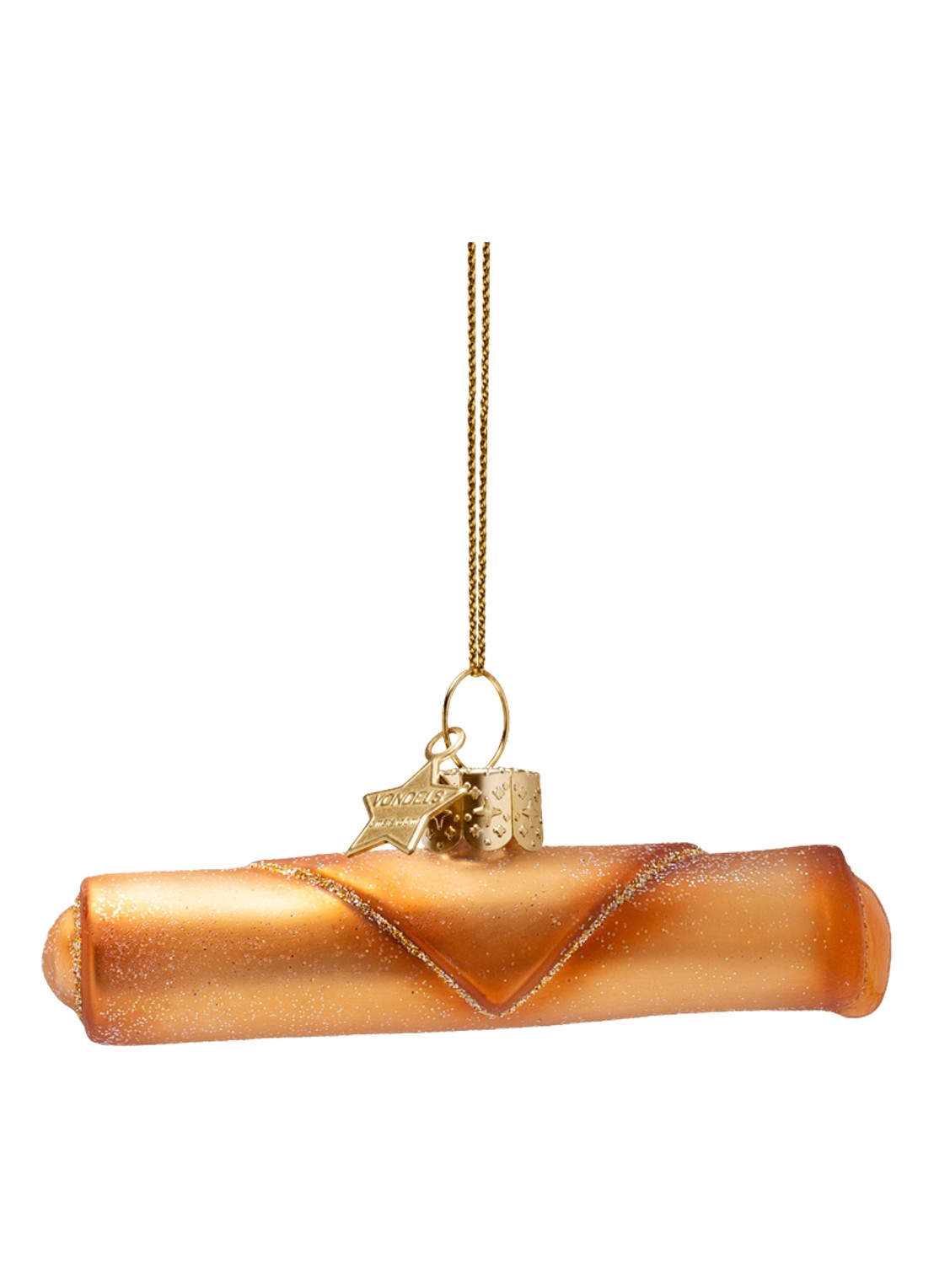 Vondels Kaastengel kersthanger 3 cm - voorkant 4 goud