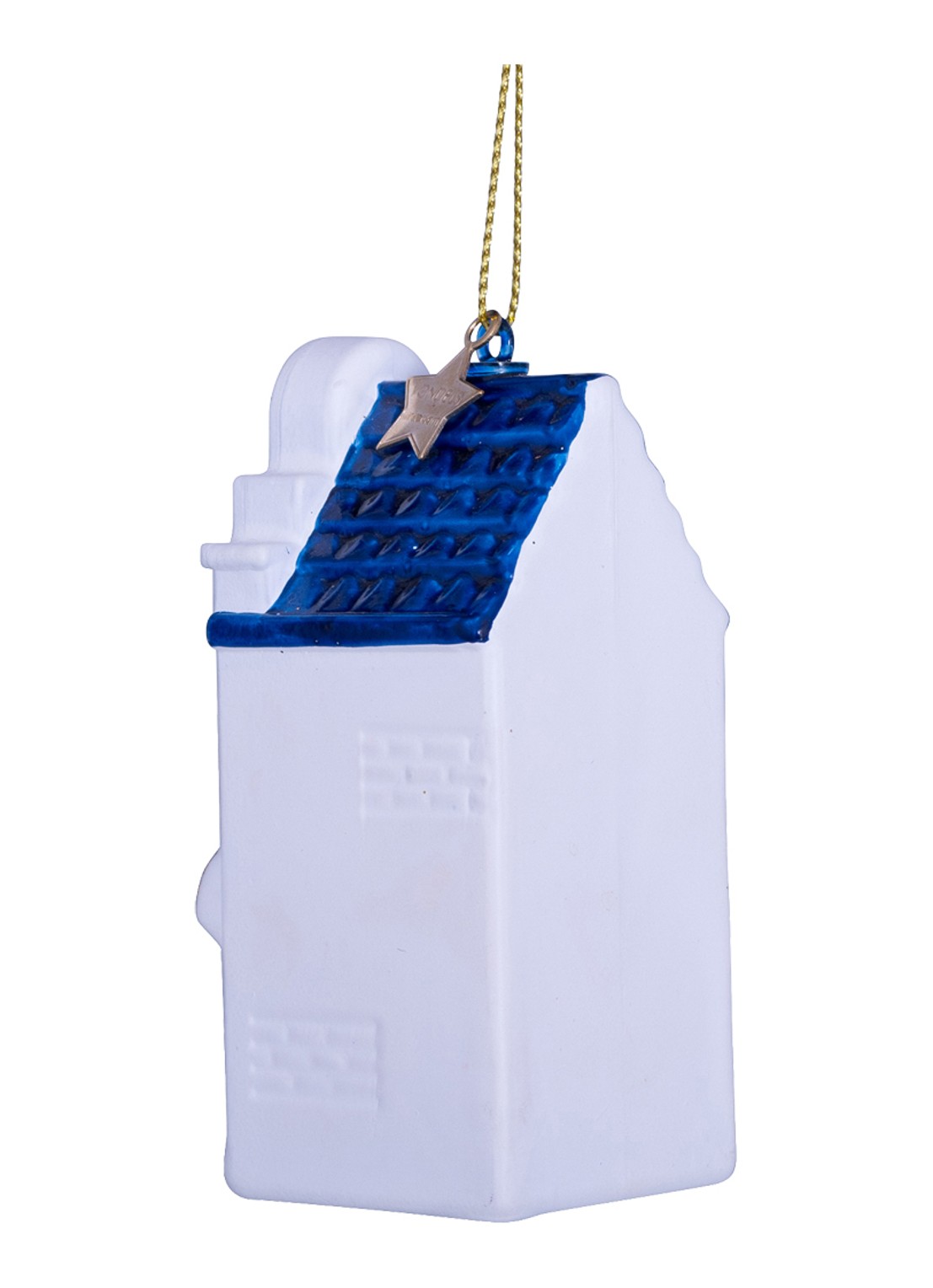 Vondels Kaaswinkel kersthanger 9,5 cm - detail 4 wit