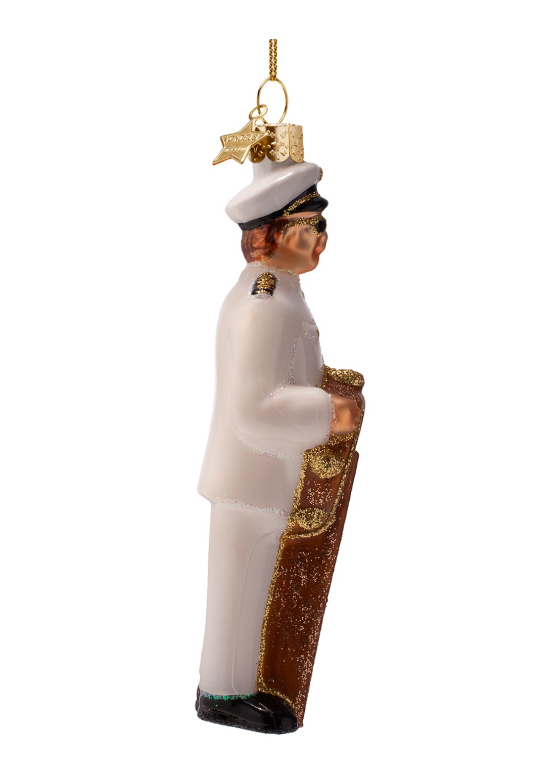 Vondels Kapitein kersthanger 13,5 cm - voorkant 2 wit