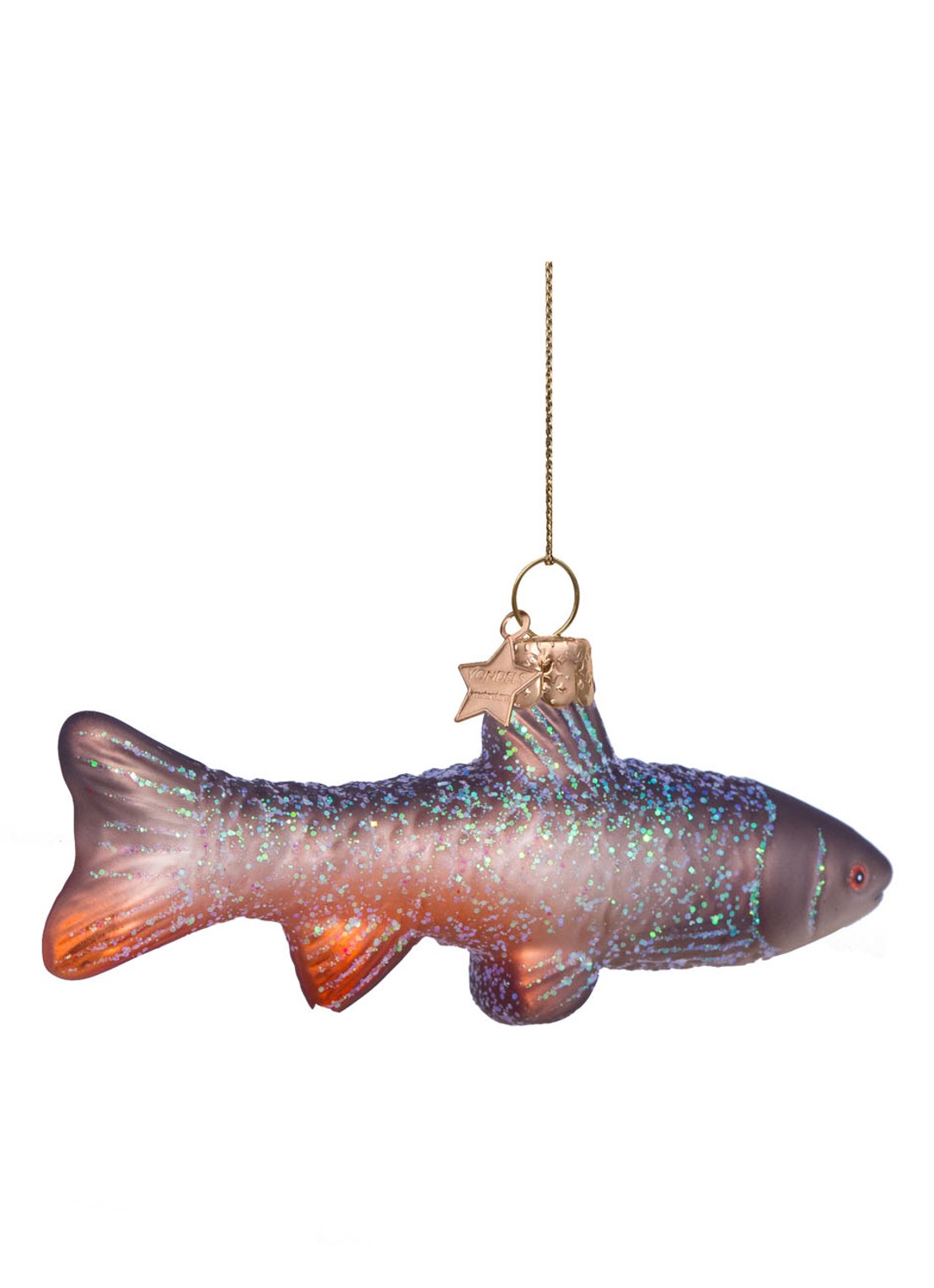 Vondels Karper kersthanger 4,5 cm - detail 3 grijs