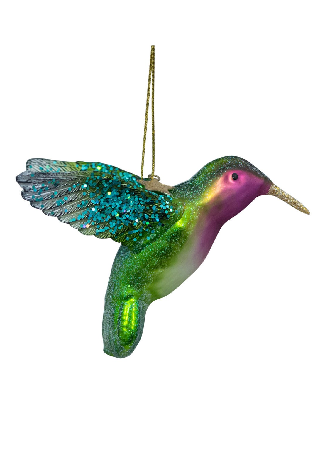 Vondels Kolibrie kersthanger 8,5 cm - detail 2 multicolor